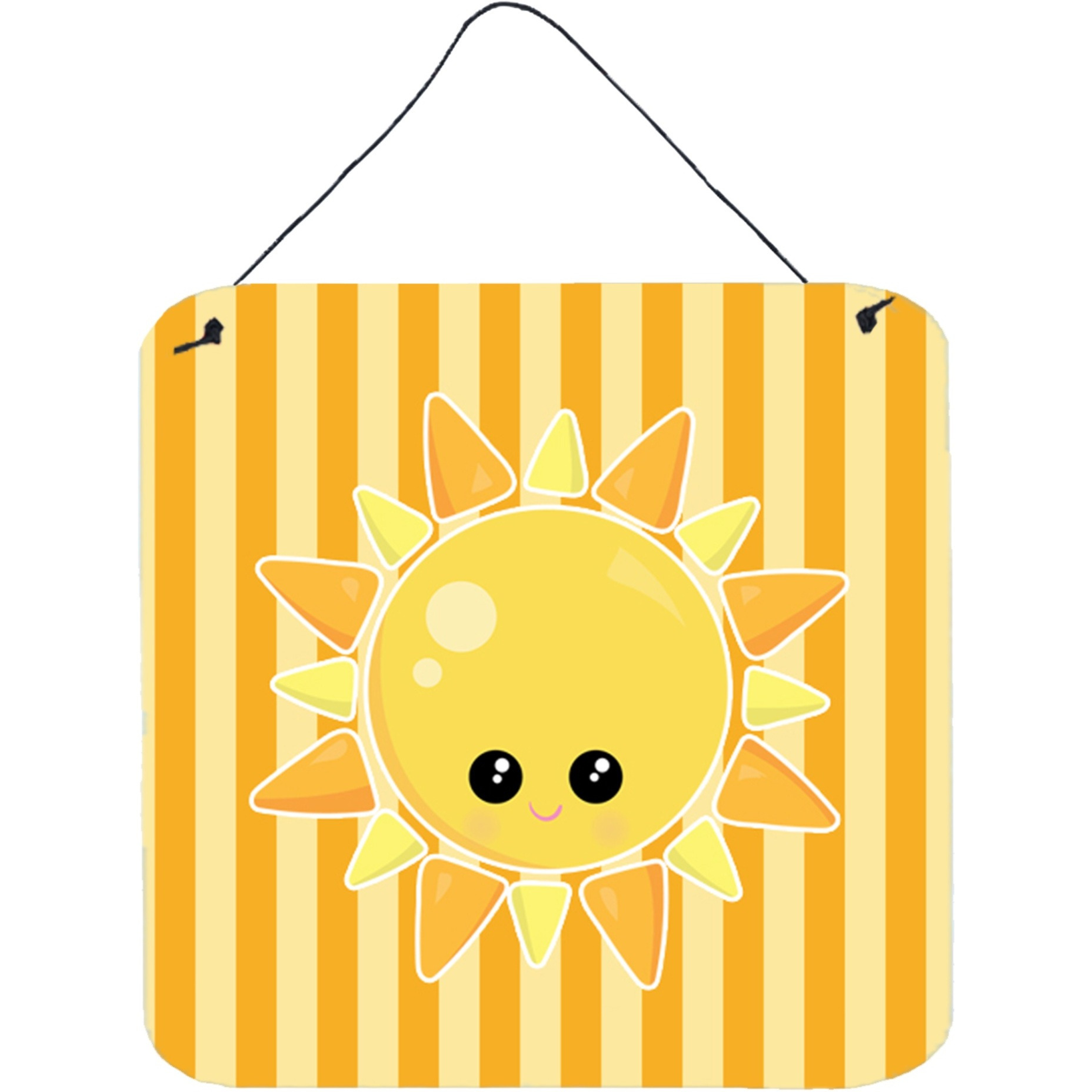 &quotCaroline's Treasures Weather Sunshine Face Metal Print, 6"" x 6"", Multicolor"