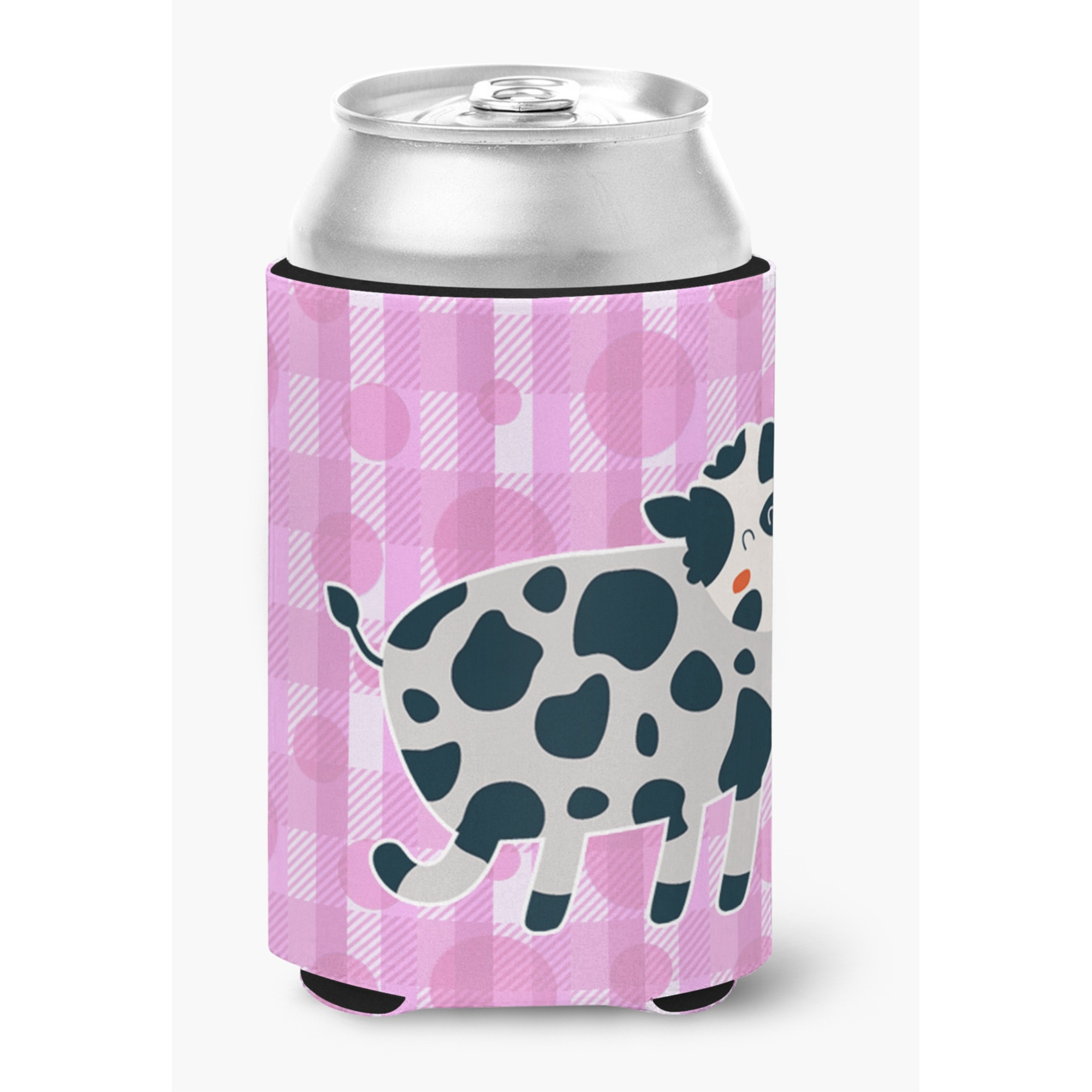 &quotCaroline's Treasures Cow On Pink Polkadots Can or Bottle Hugger, Can Hugger, Multicolor"