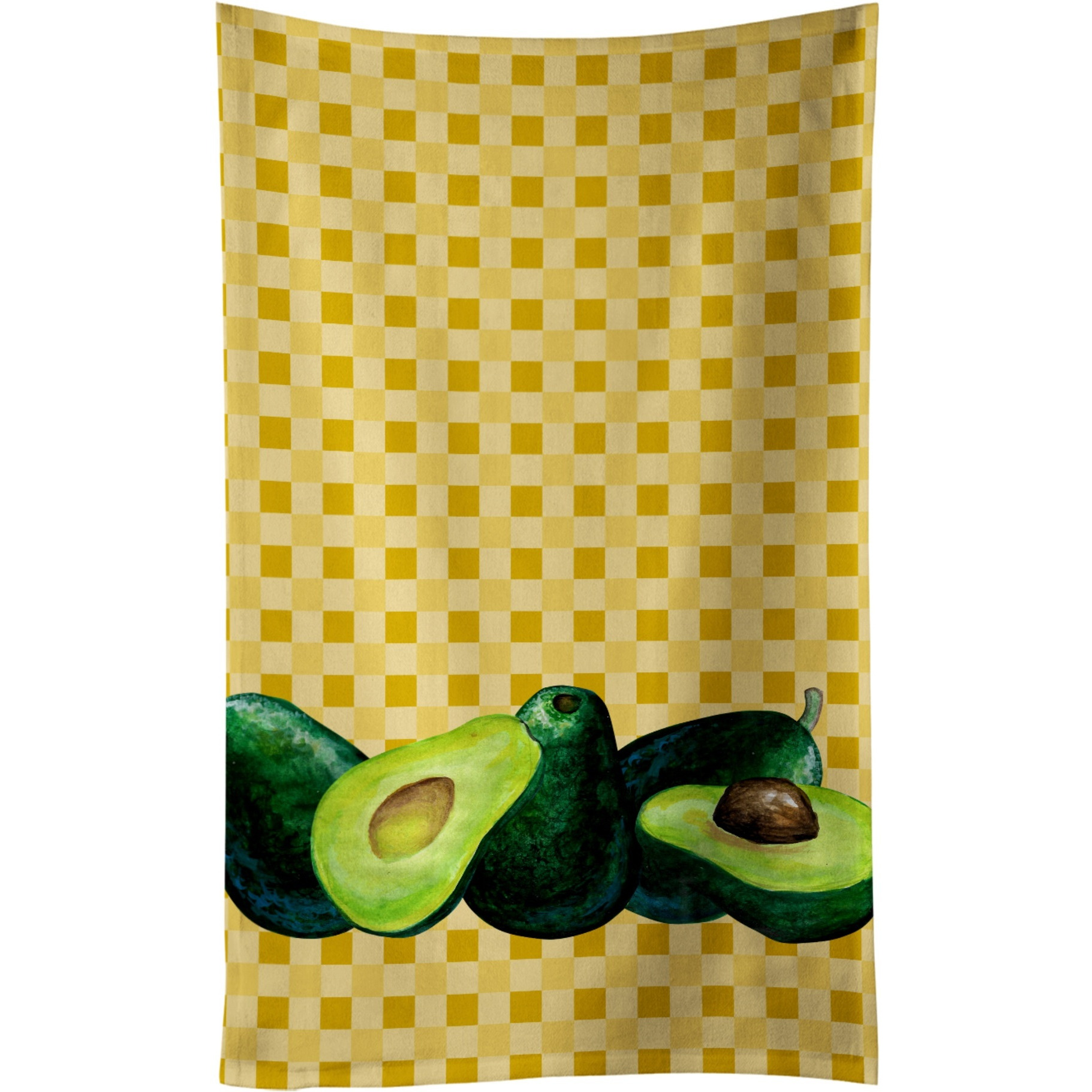 &quotCaroline's Treasures Avacado on Basketweave Decorated dish towel, 25Hx15W, Multicolor"