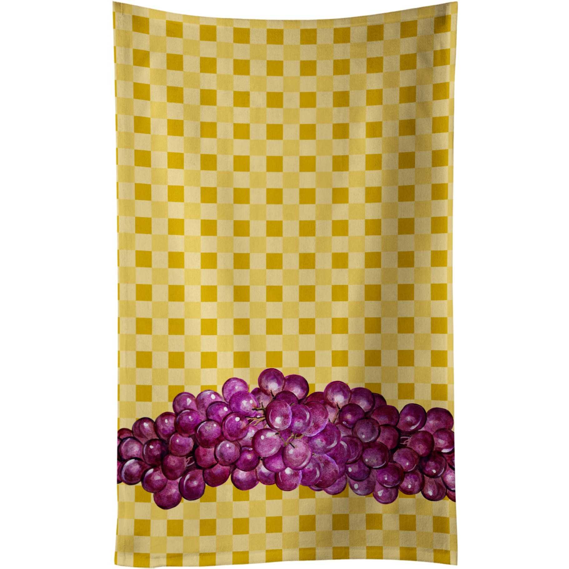 &quotCaroline's Treasures Grapes on Basketweave Decorated dish towel, 25Hx15W, Multicolor"