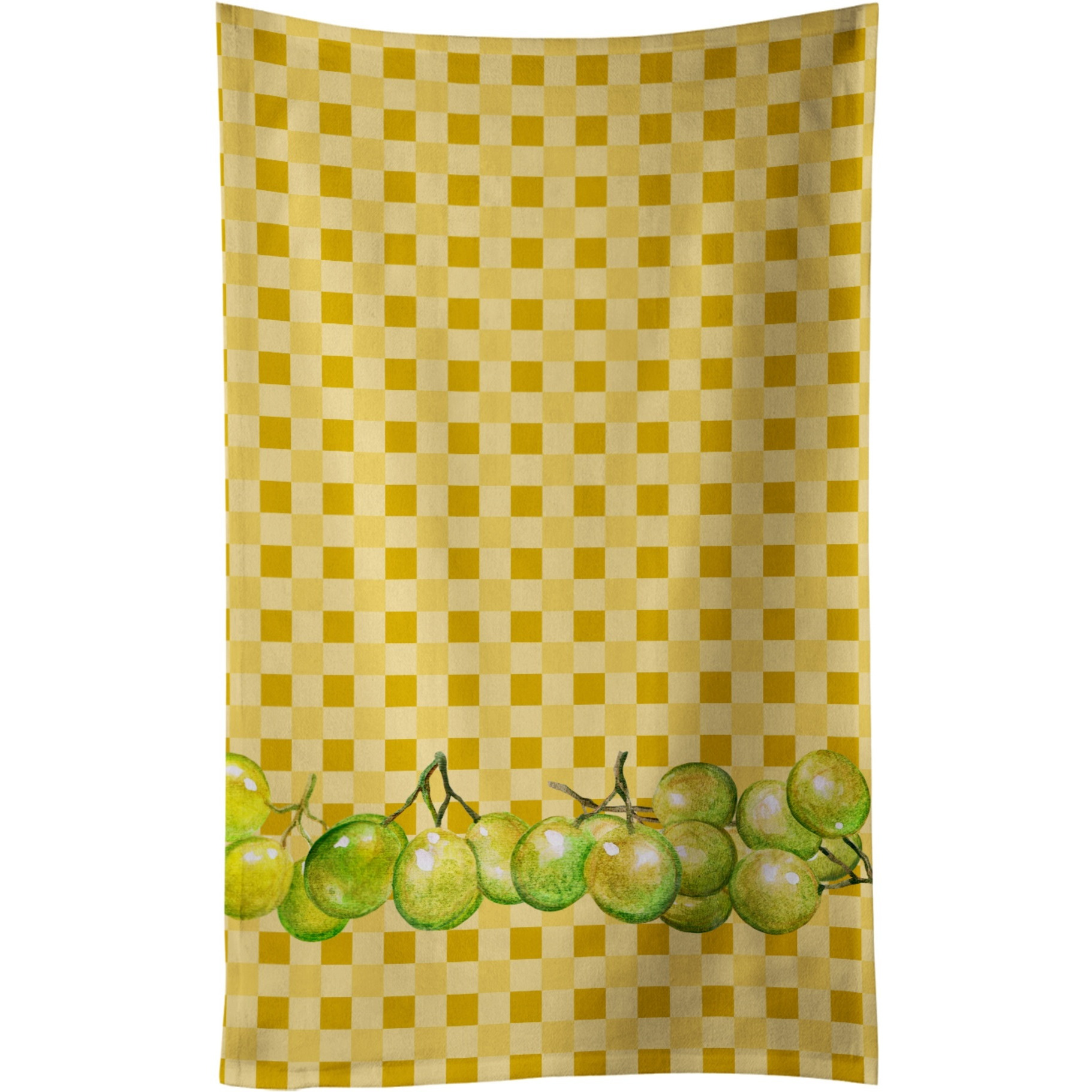 &quotCaroline's Treasures White Grapes on Basketweave Decorated dish towel, 25Hx15W, Multicolor"