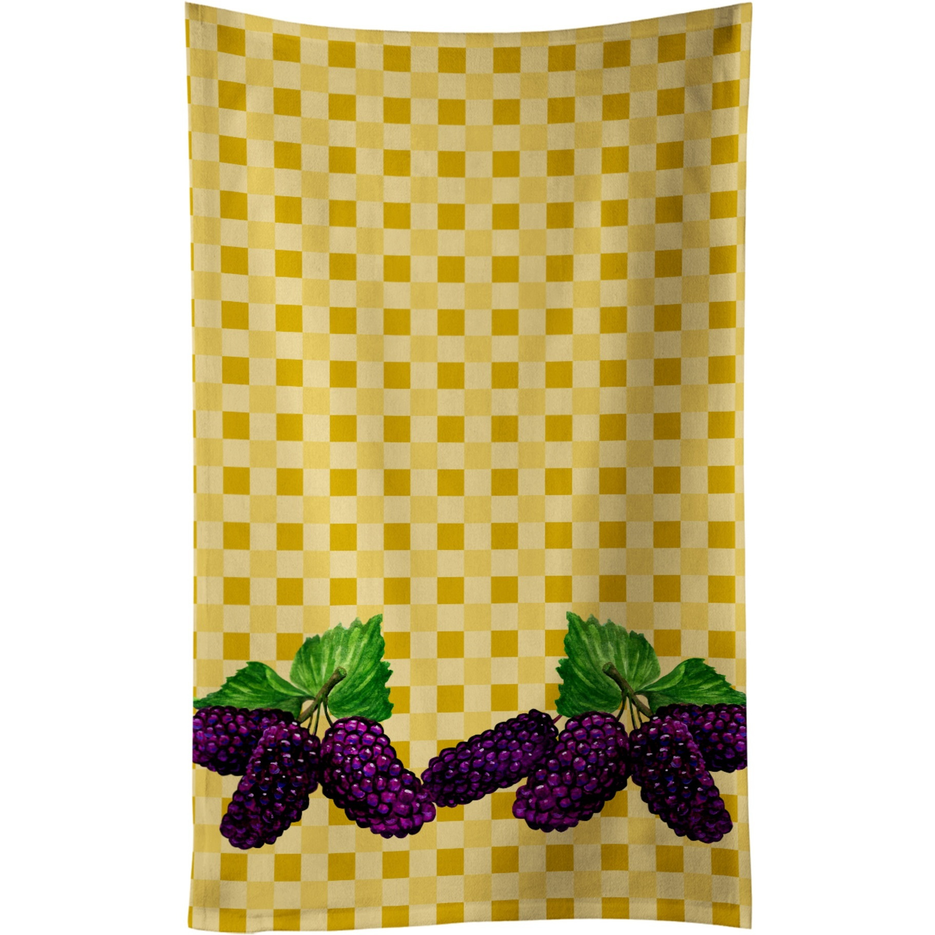 &quotCaroline's Treasures Mulberries on Basketweave Decorated dish towel, 25Hx15W, Multicolor"