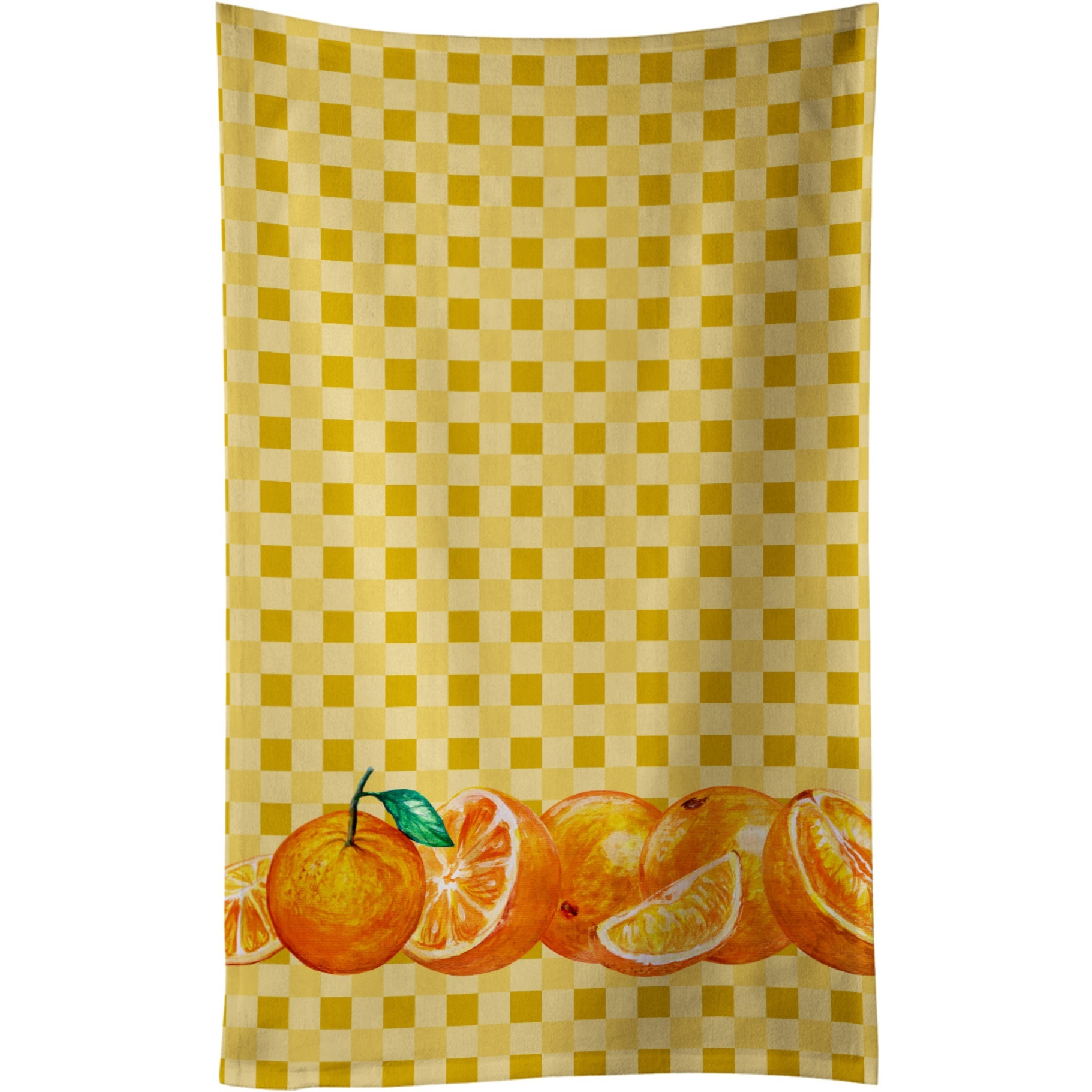 &quotCaroline's Treasures Oranges on Basketweave Decorated dish towel, 25Hx15W, Multicolor"