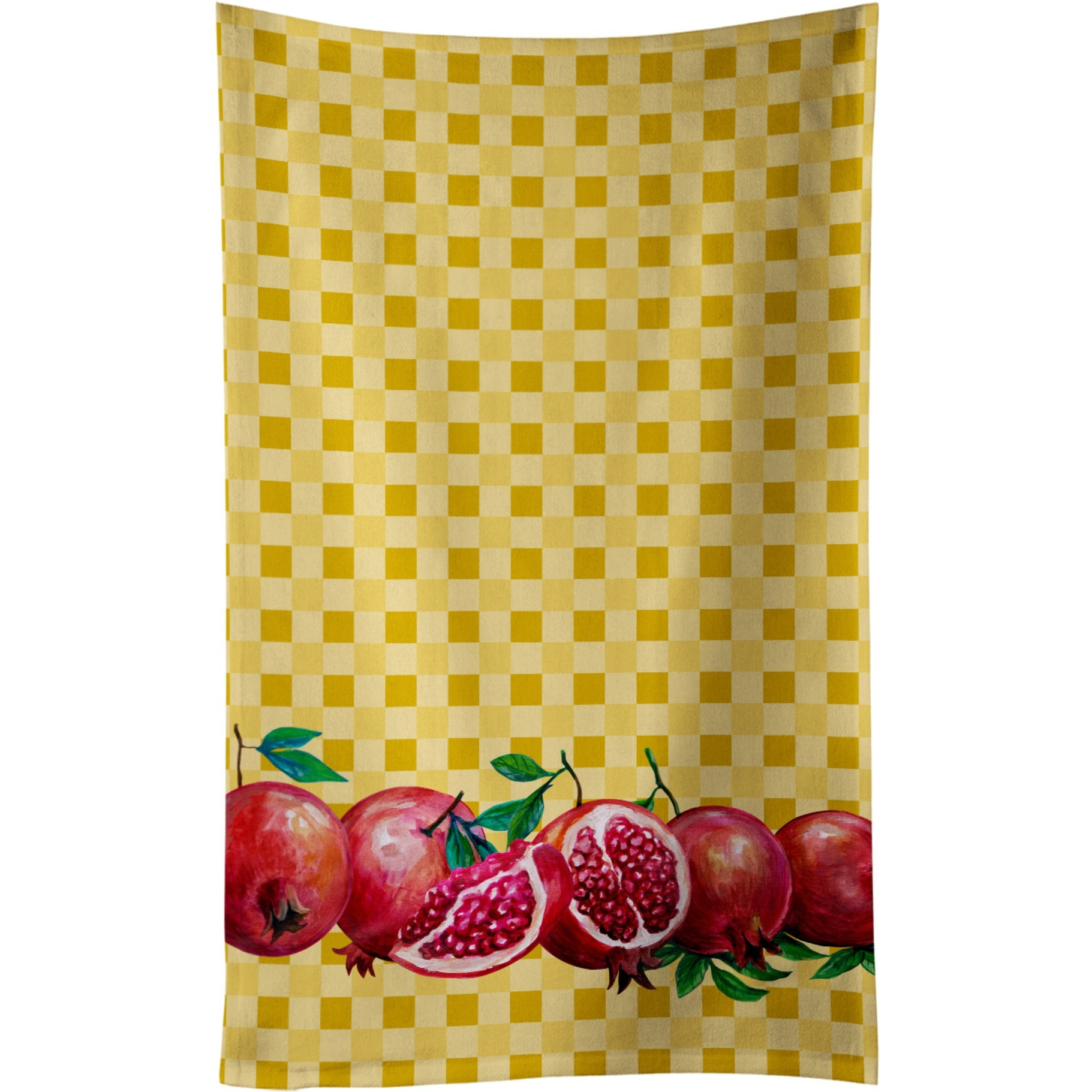 &quotCaroline's Treasures Pomegranates on Basketweave Decorated dish towel, 25Hx15W, Multicolor"