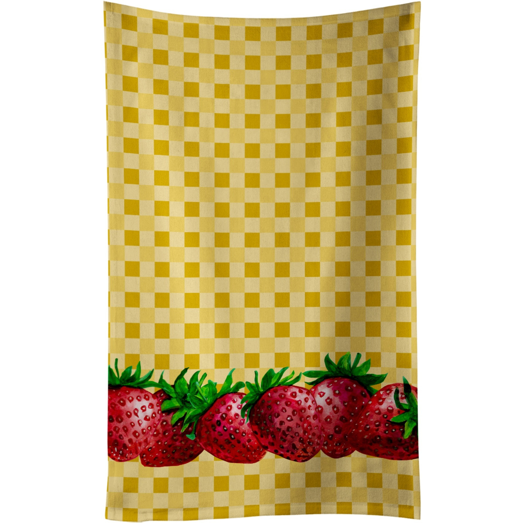 &quotCaroline's Treasures Strawberries on Basketweave Decorated dish towel, 25Hx15W, Multicolor"