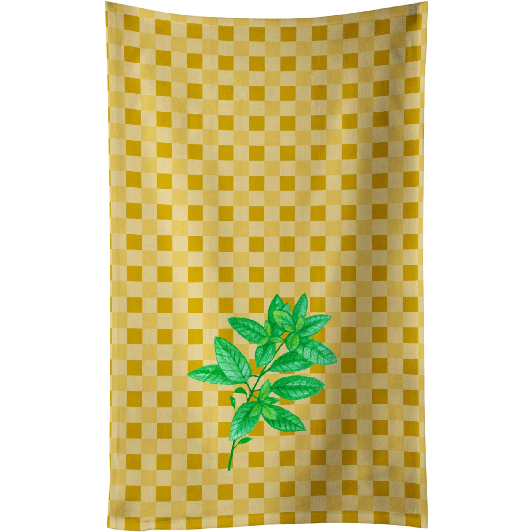 &quotCaroline's Treasures Basil on Basketweave Decorated dish towel, 25Hx15W, Multicolor"