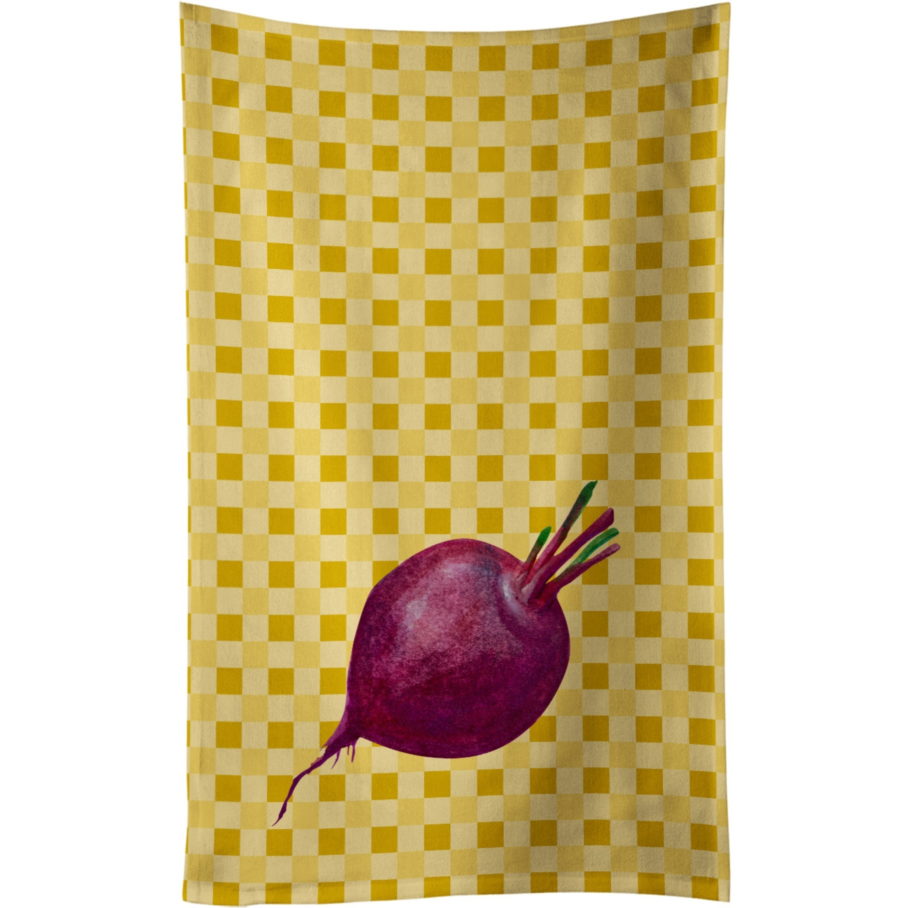 &quotCaroline's Treasures Beet Root on Basketweave Decorated dish towel, 25Hx15W, Multicolor"