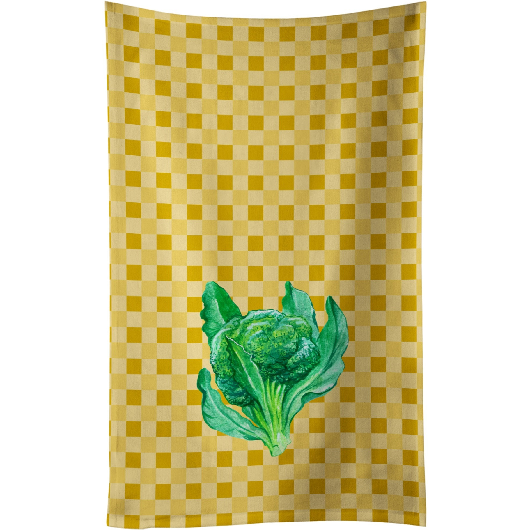 &quotCaroline's Treasures Broccoli on Basketweave Decorated dish towel, 25Hx15W, Multicolor"