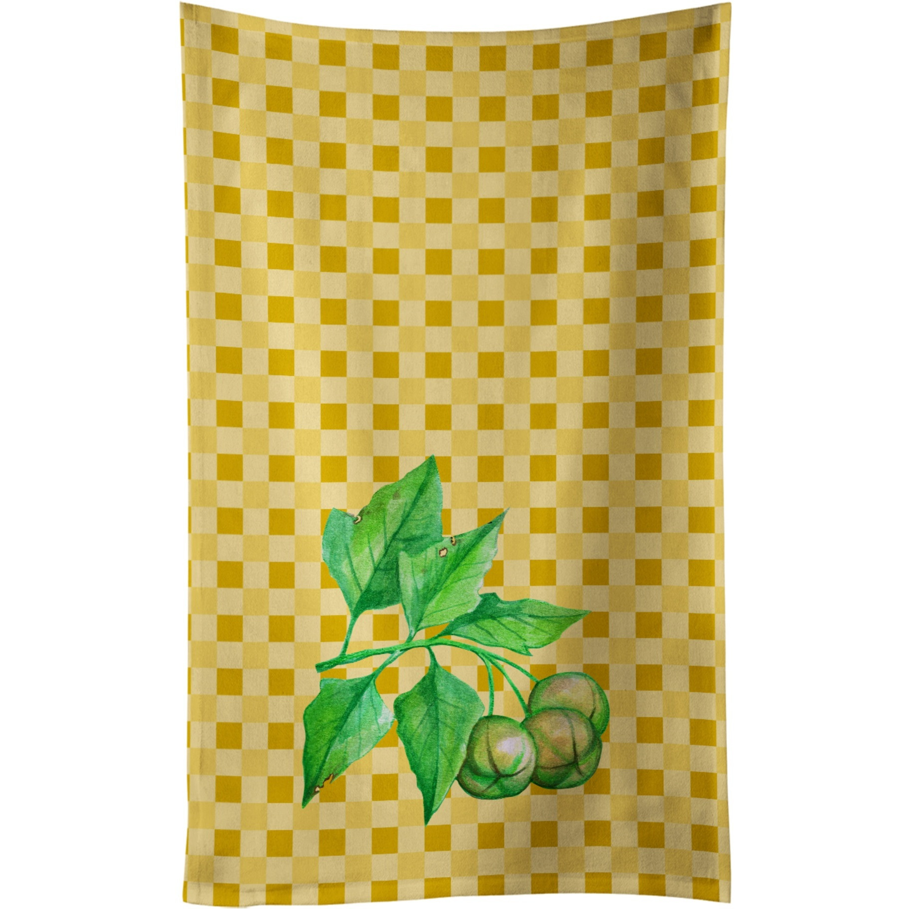 &quotCaroline's Treasures Candlenut on Basketweave Decorated dish towel, 25Hx15W, Multicolor"