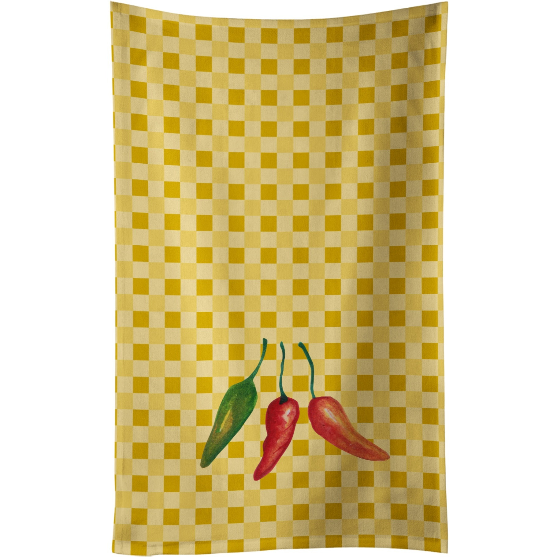 &quotCaroline's Treasures Cayenne Pepper on Basketweave Decorated dish towel, 25Hx15W, Multicolor"