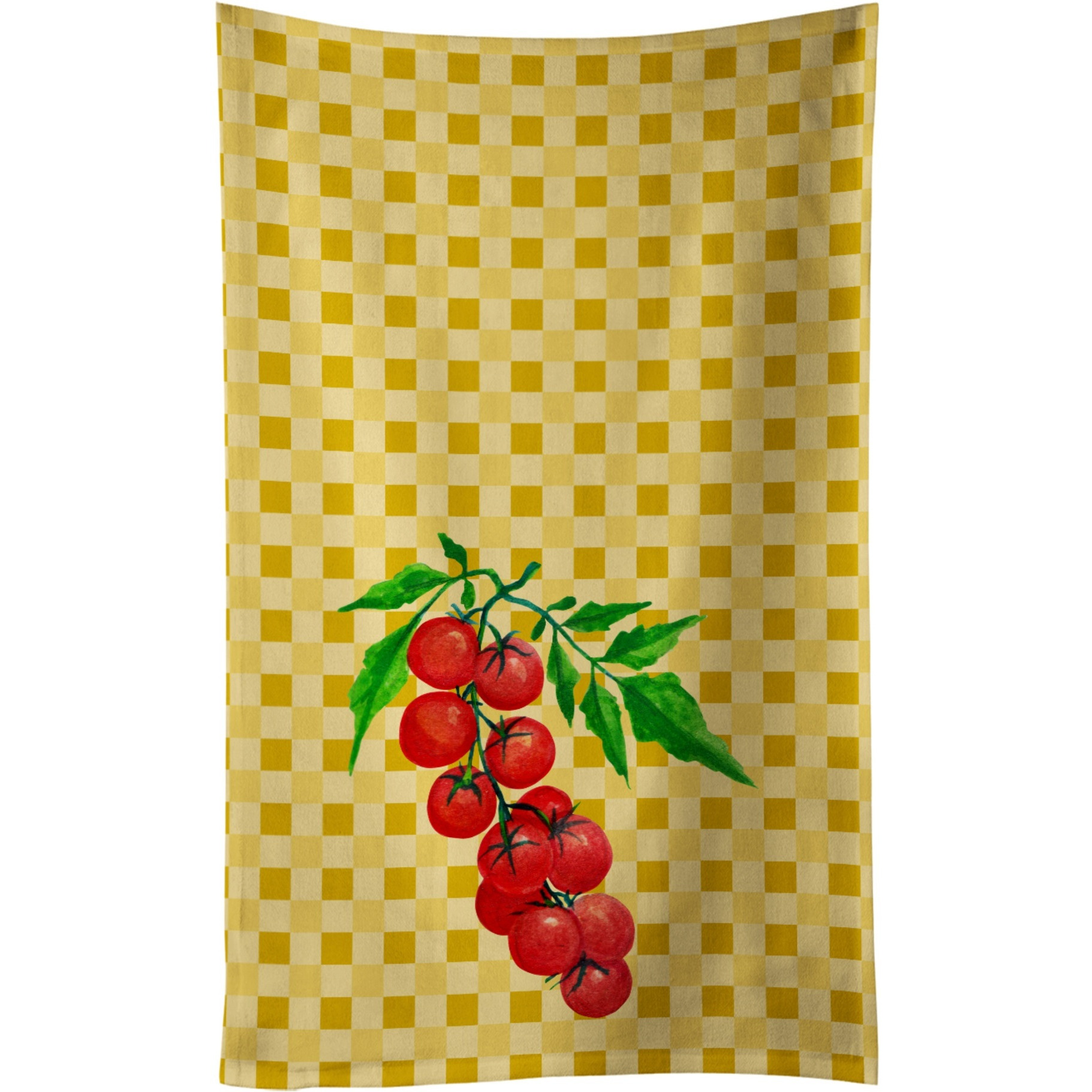 &quotCaroline's Treasures Cherry Tomato on Basketweave Decorated dish towel, 25Hx15W, Multicolor"