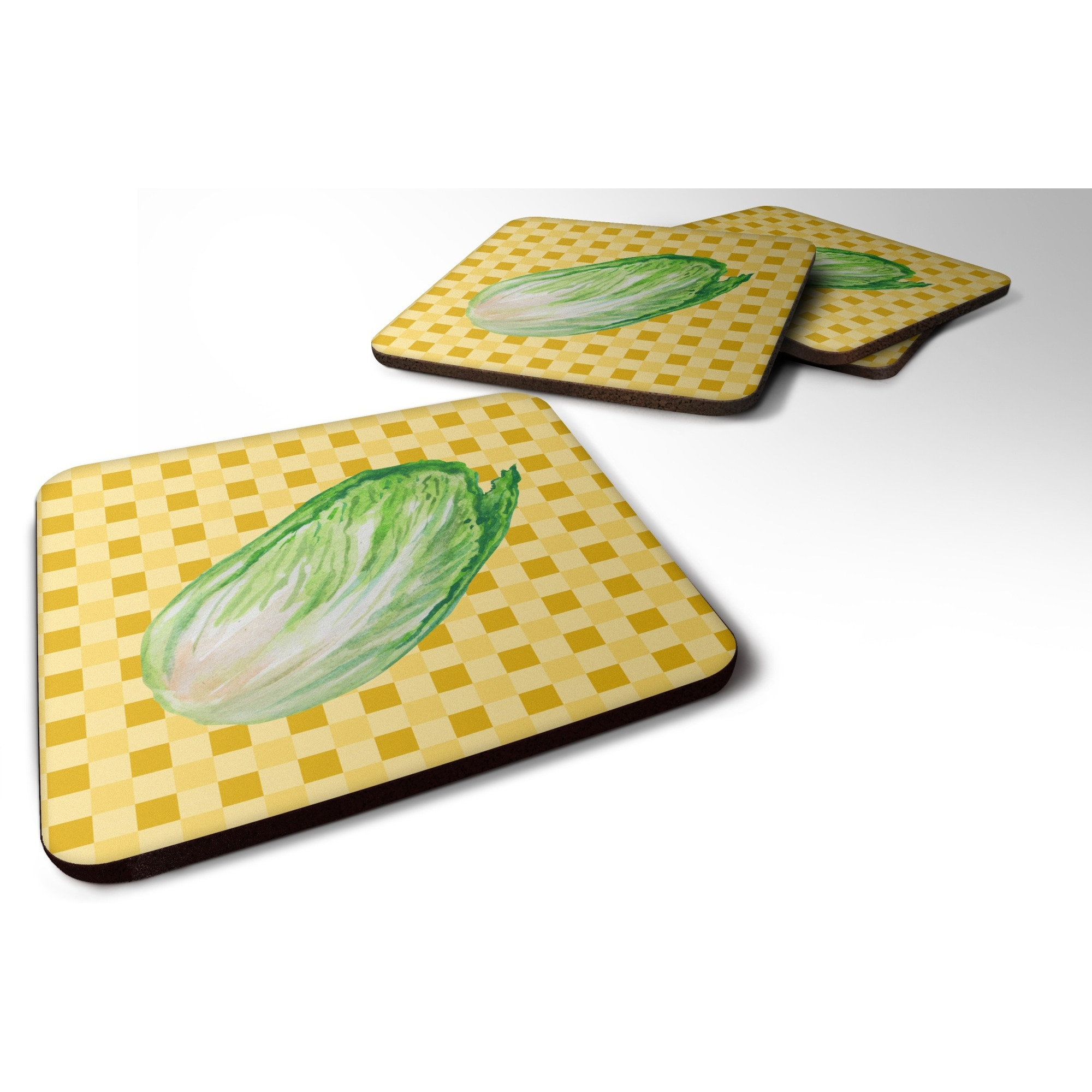 &quotCaroline's Treasures Chinese Cabbage on Basketweave Decorative coasters, 3.5, Multicolor"