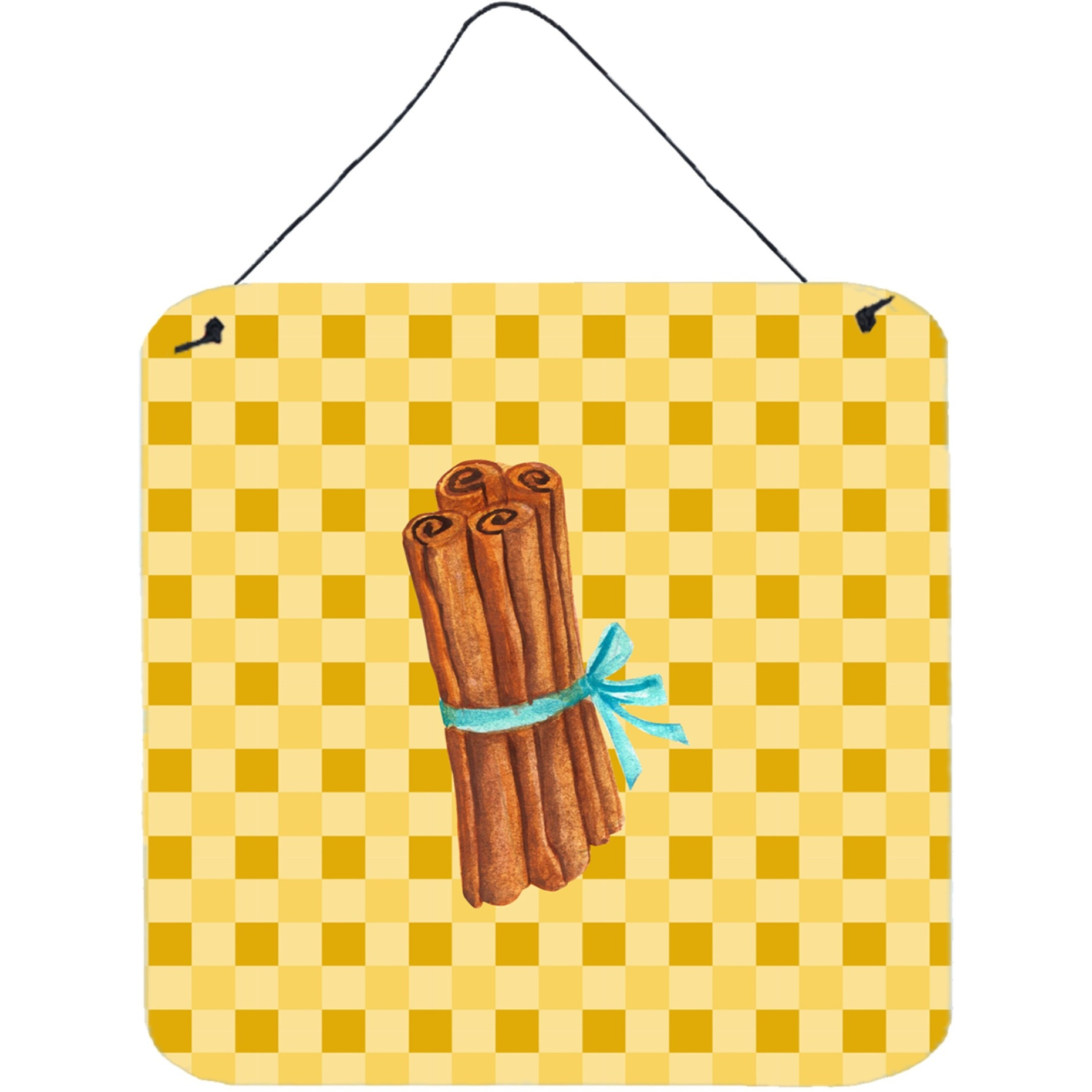 &quotCaroline's Treasures Cinnamon on Basketweave Metal Print, 6H x 6W, Multicolor"