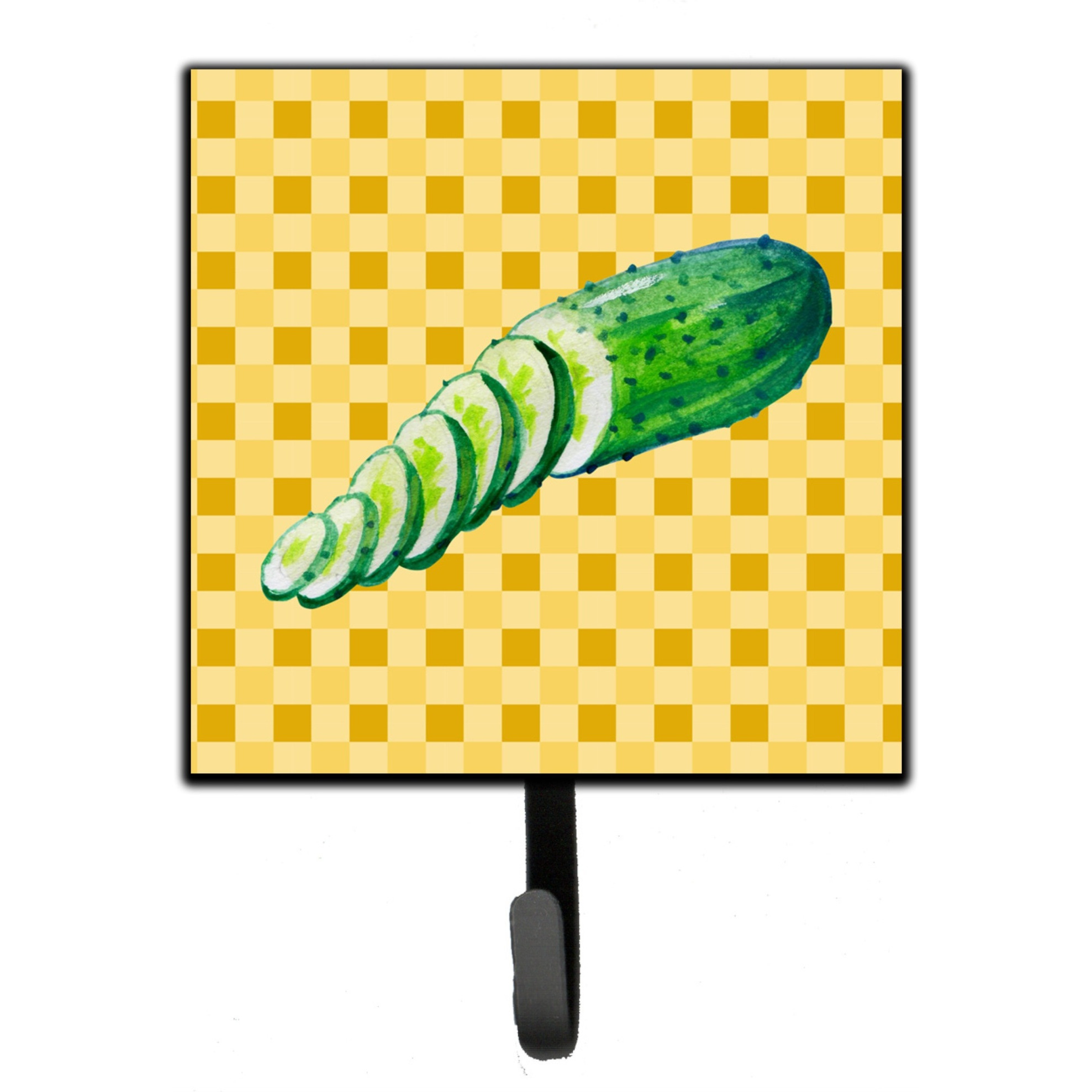 &quotCaroline's Treasures Cucumber on Basketweave Wall Hook, Small, Multicolor"