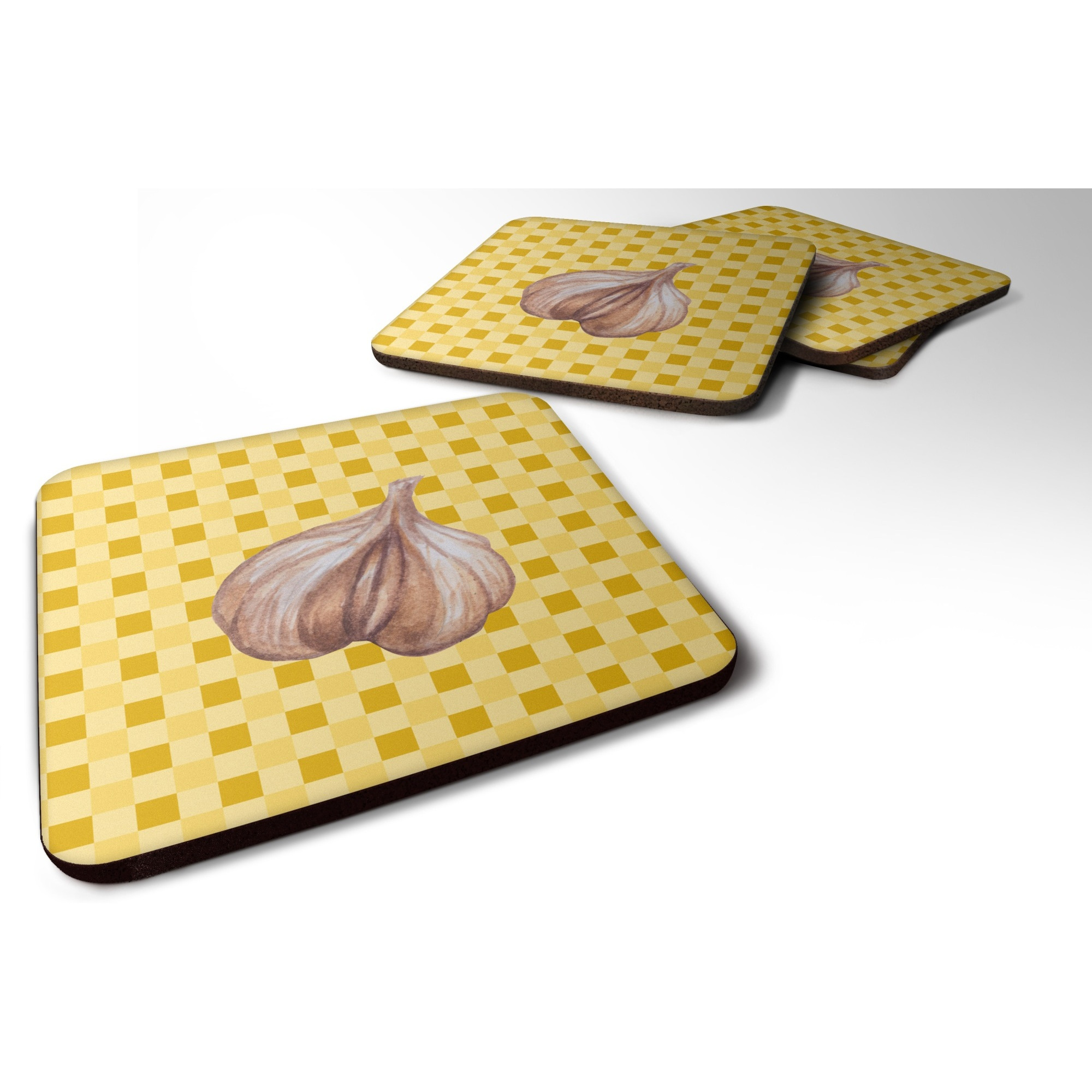&quotCaroline's Treasures Garlic on Basketweave Decorative coasters, 3.5, Multicolor"