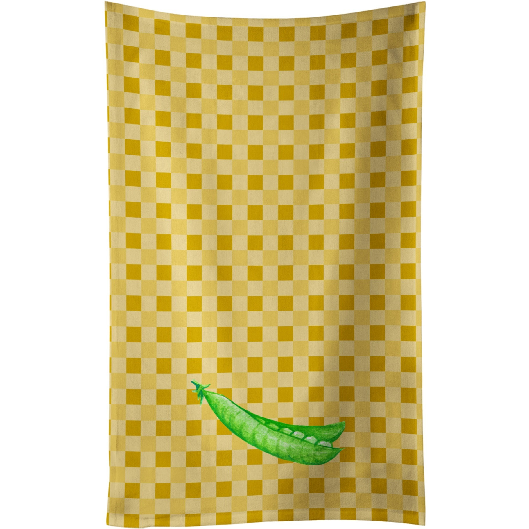 &quotCaroline's Treasures Peas on Basketweave Decorated dish towel, 25Hx15W, Multicolor"