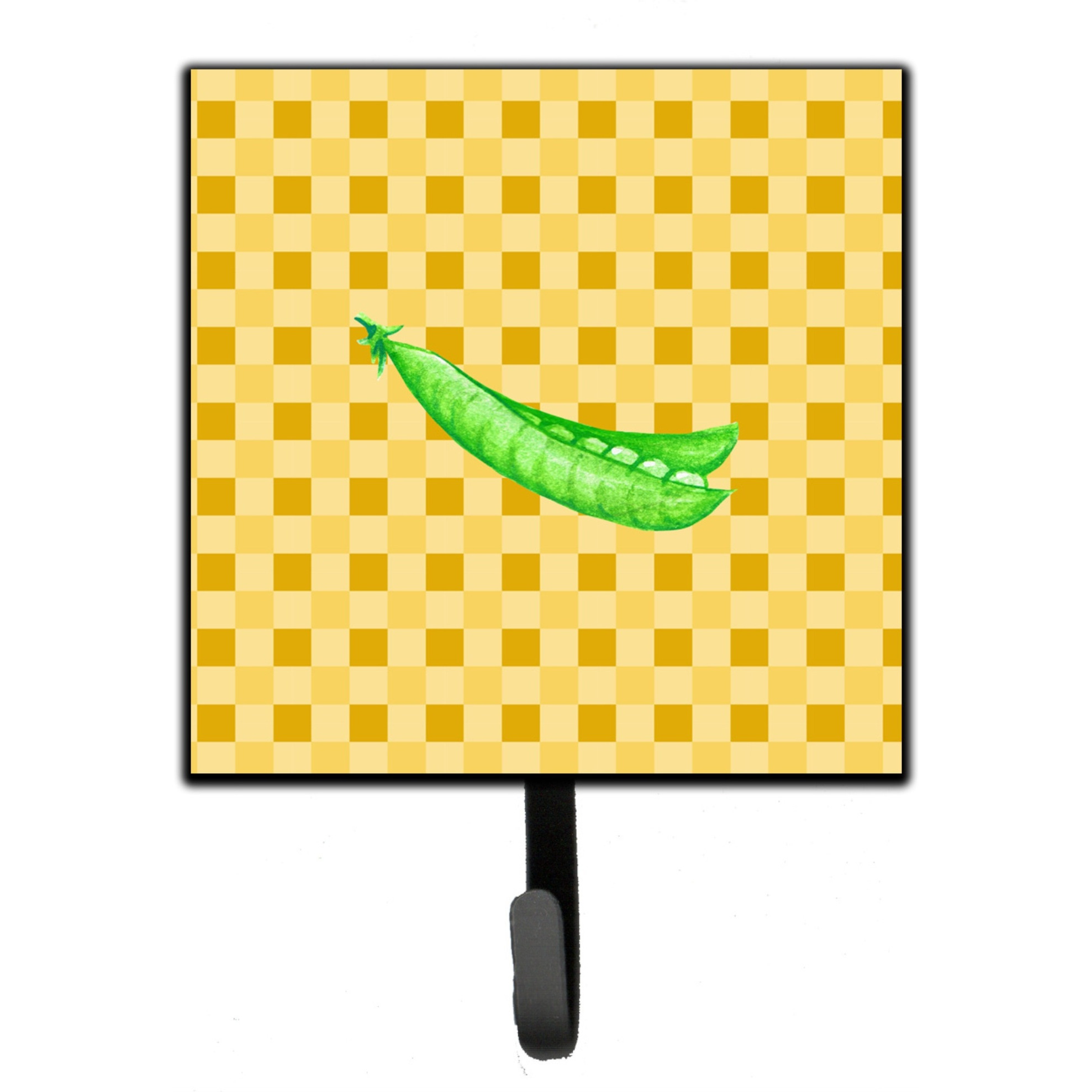 &quotCaroline's Treasures Peas on Basketweave Wall Hook, Small, Multicolor"