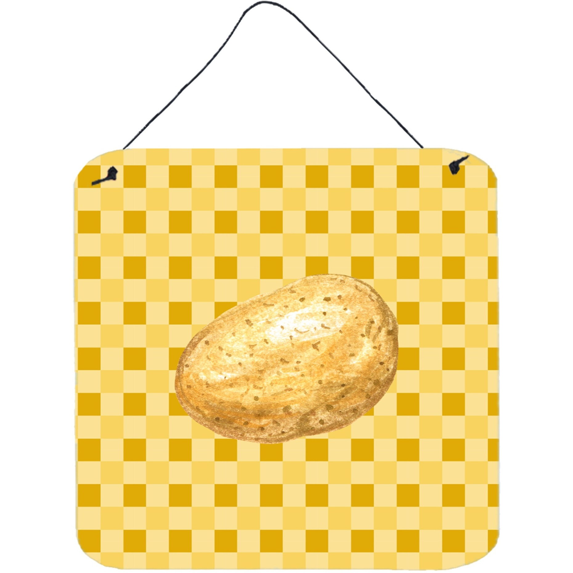 &quotCaroline's Treasures Potato on Basketweave Metal Print, 6H x 6W, Multicolor"