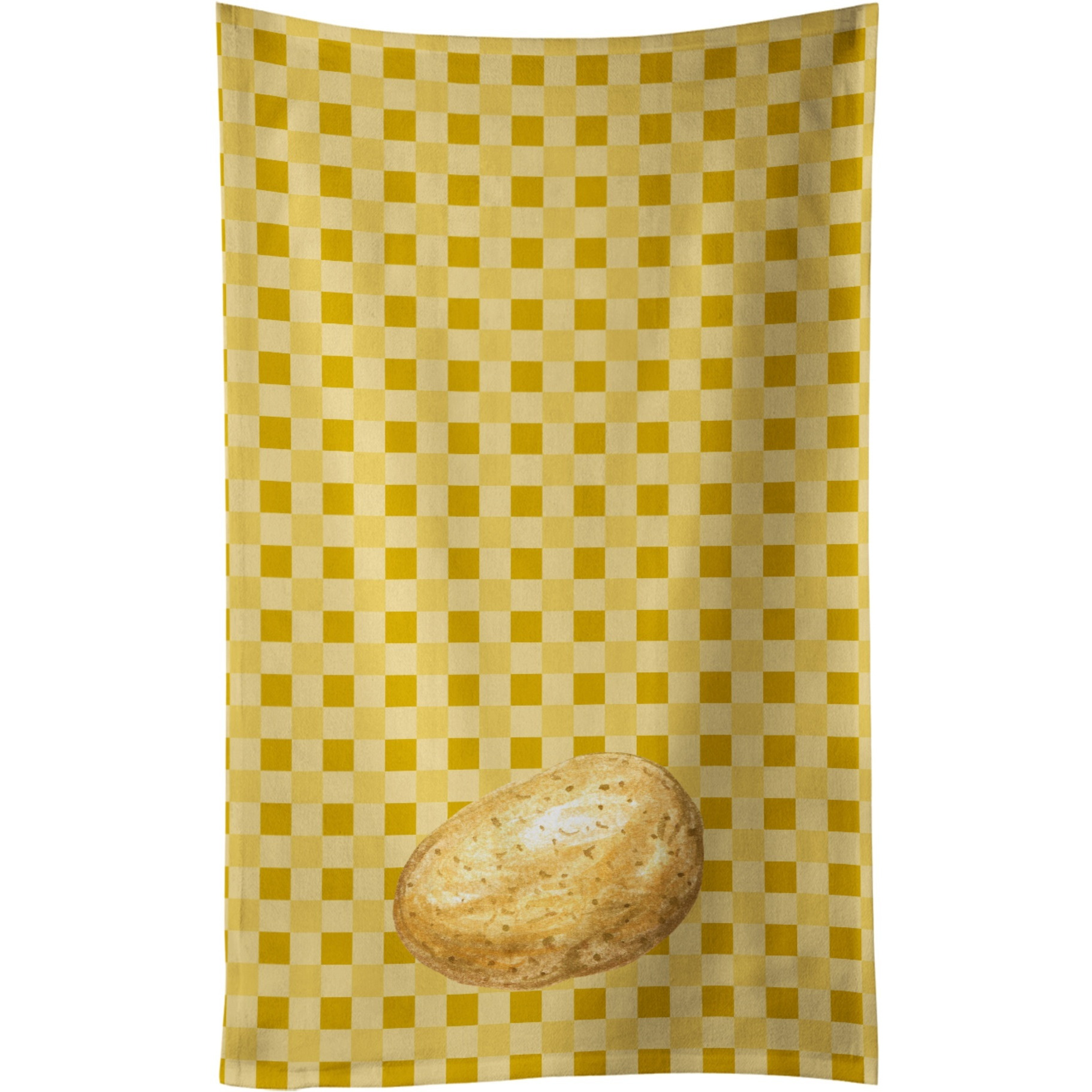 &quotCaroline's Treasures Potato on Basketweave Decorated dish towel, 25Hx15W, Multicolor"