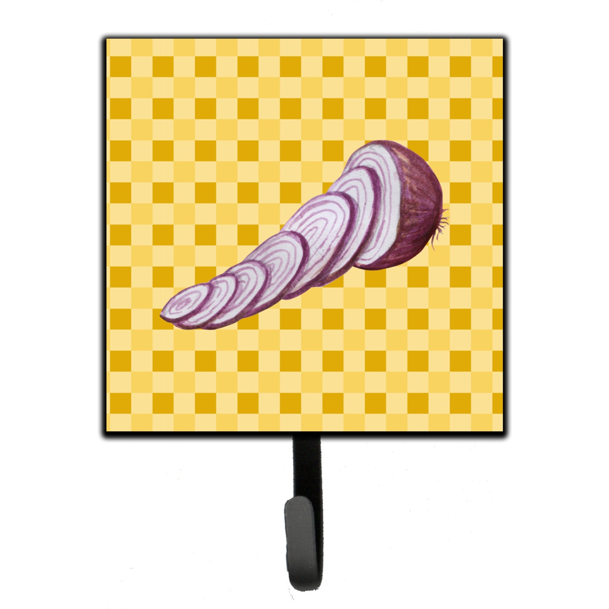 &quotCaroline's Treasures Red Onion on Basketweave Wall Hook, Small, Multicolor"