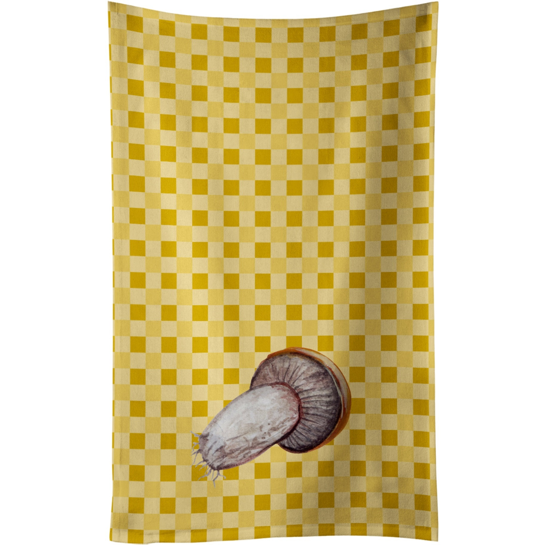 &quotCaroline's Treasures Rotkappe Mushroom on Basketweave Decorated dish towel, 25Hx15W, Multicolor"