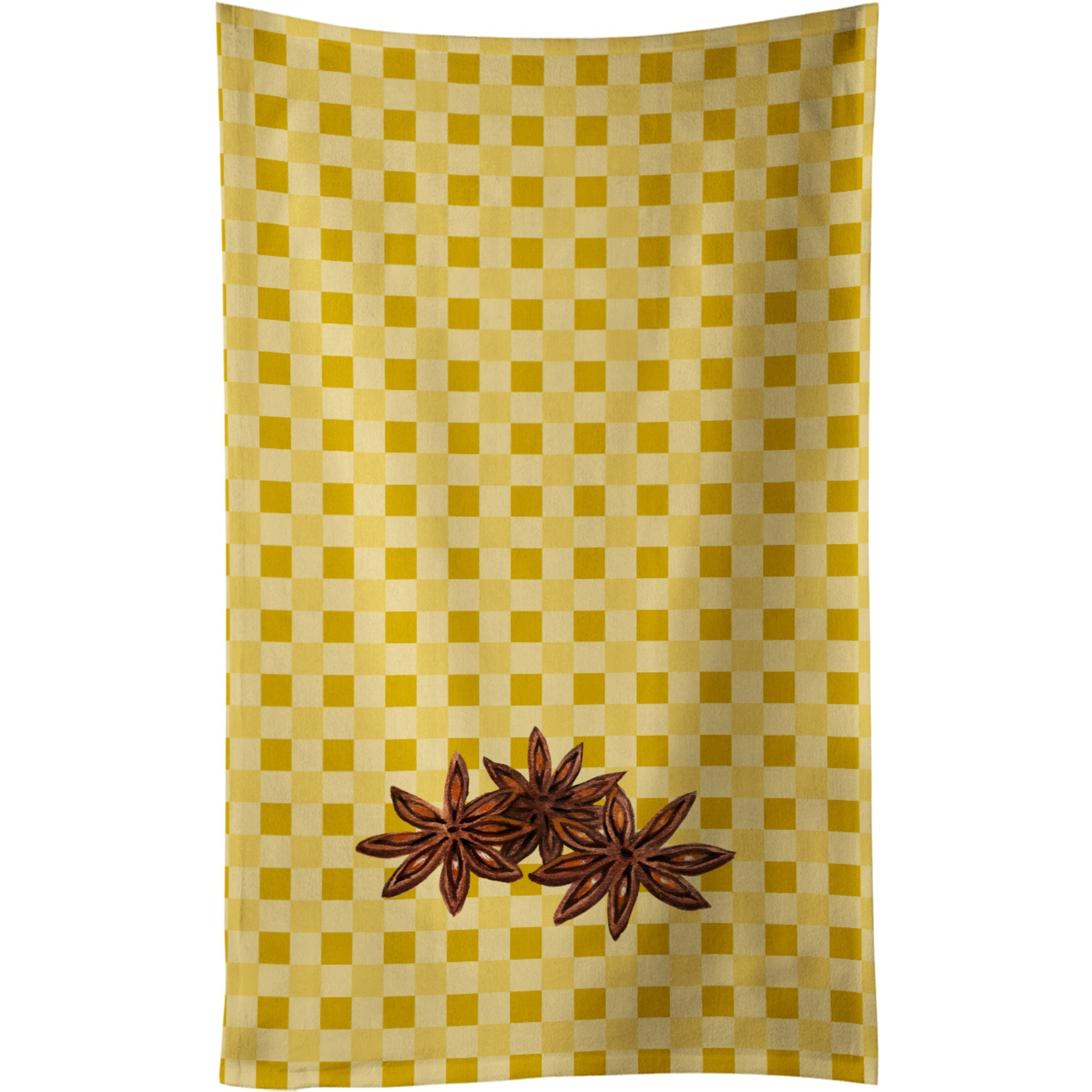 &quotCaroline's Treasures Star Anise on Basketweave Decorated dish towel, 25Hx15W, Multicolor"