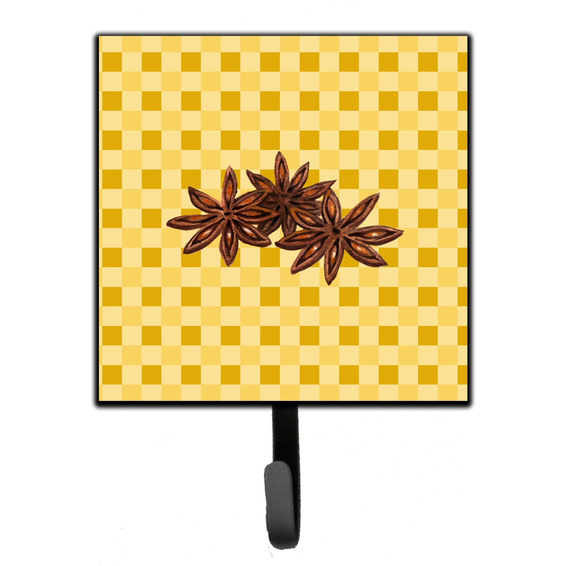 &quotCaroline's Treasures Star Anise on Basketweave Wall Hook, Small, Multicolor"