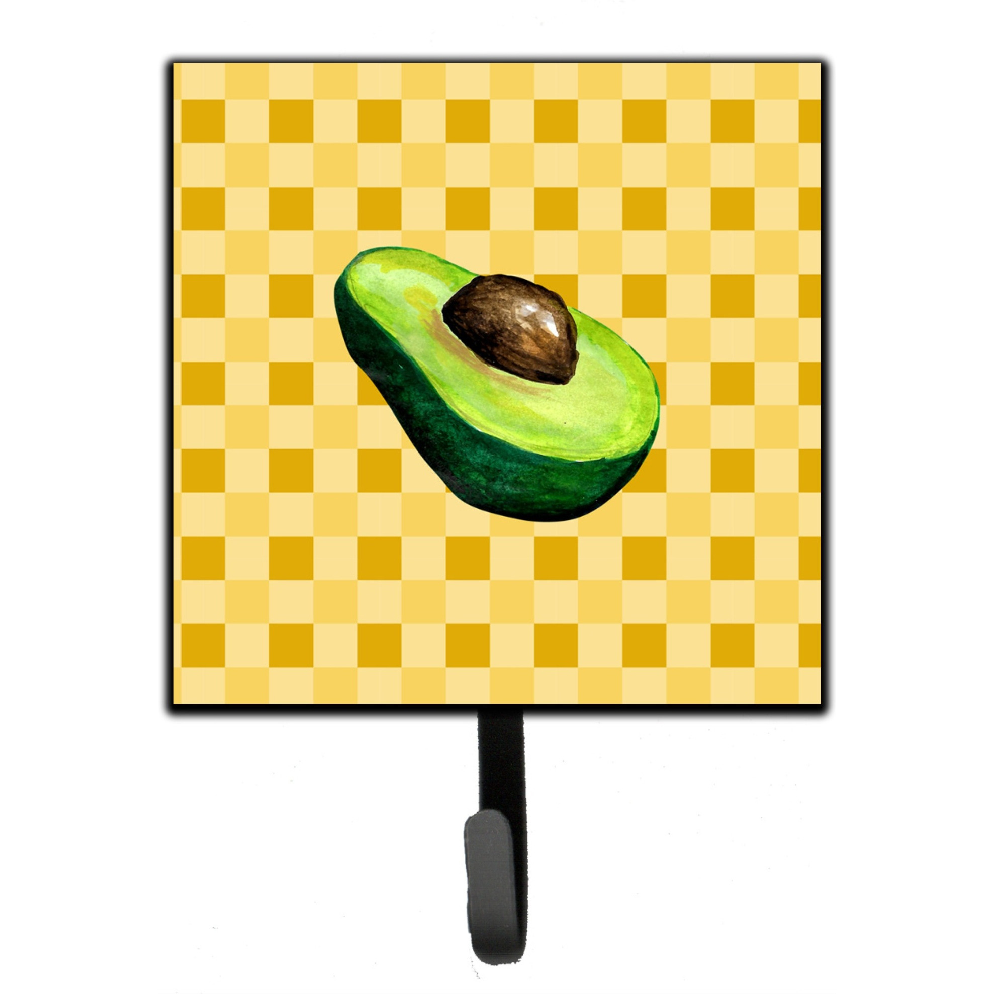 &quotCaroline's Treasures Sliced Avacado on Basketweave Wall Hook, Small, Multicolor"