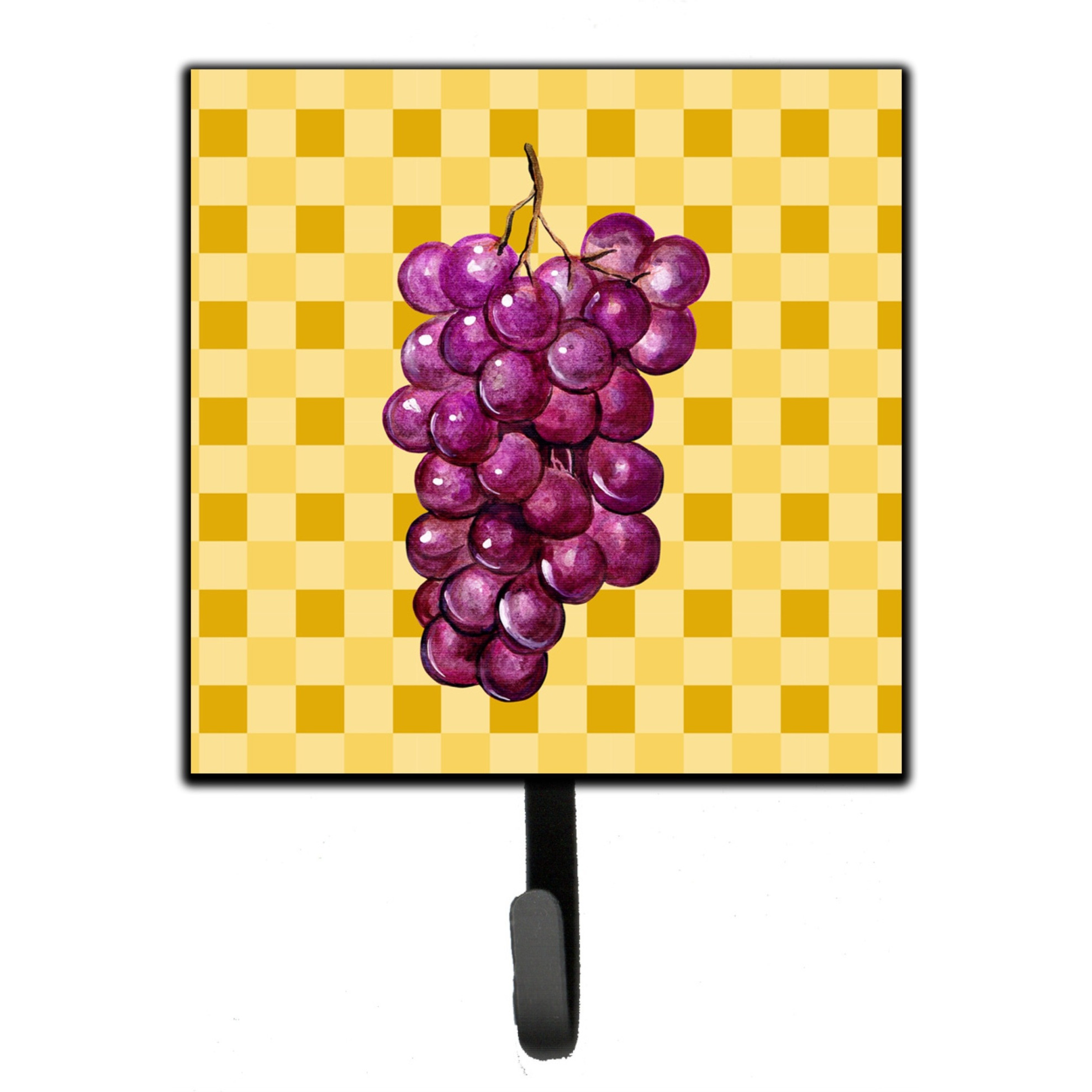 &quotCaroline's Treasures Grapes on Basketweave Wall Hook, Small, Multicolor"