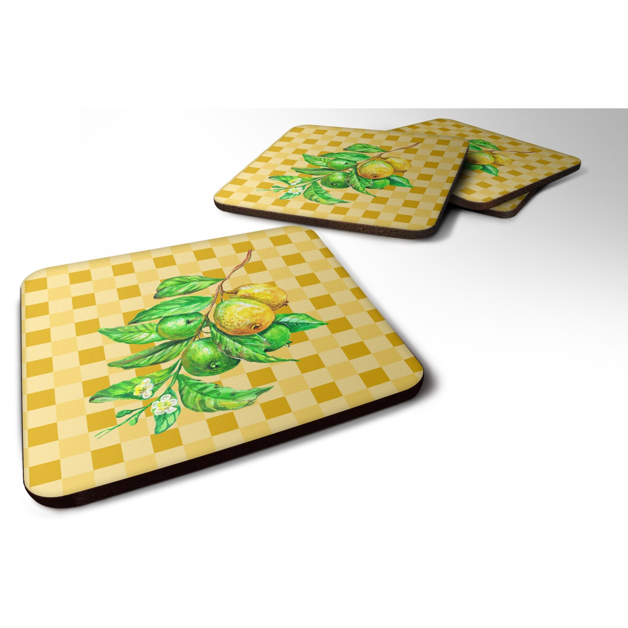&quotCaroline's Treasures Guavas Branch on Basketweave Decorative coasters, 3.5, Multicolor"