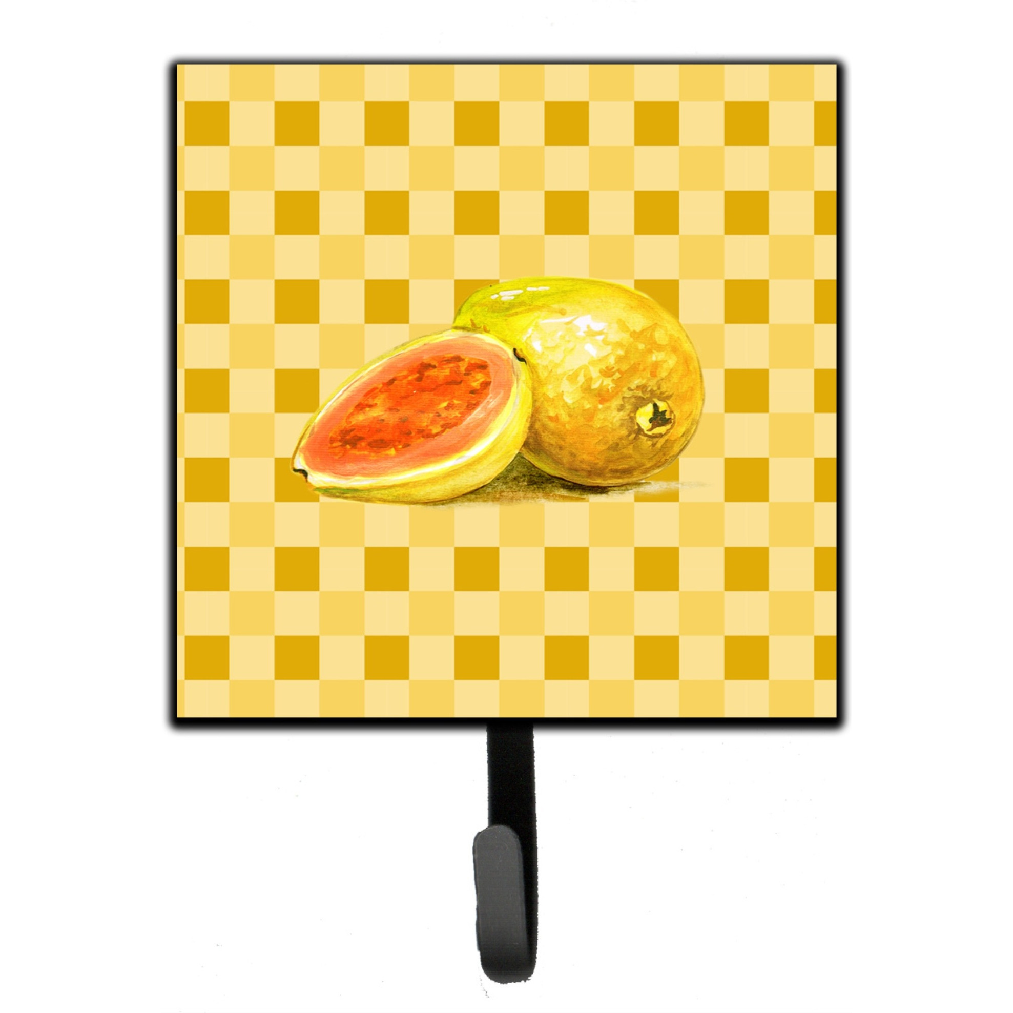 &quotCaroline's Treasures Guava Sliced and Whole on Basketweave Wall Hook, Small, Multicolor"
