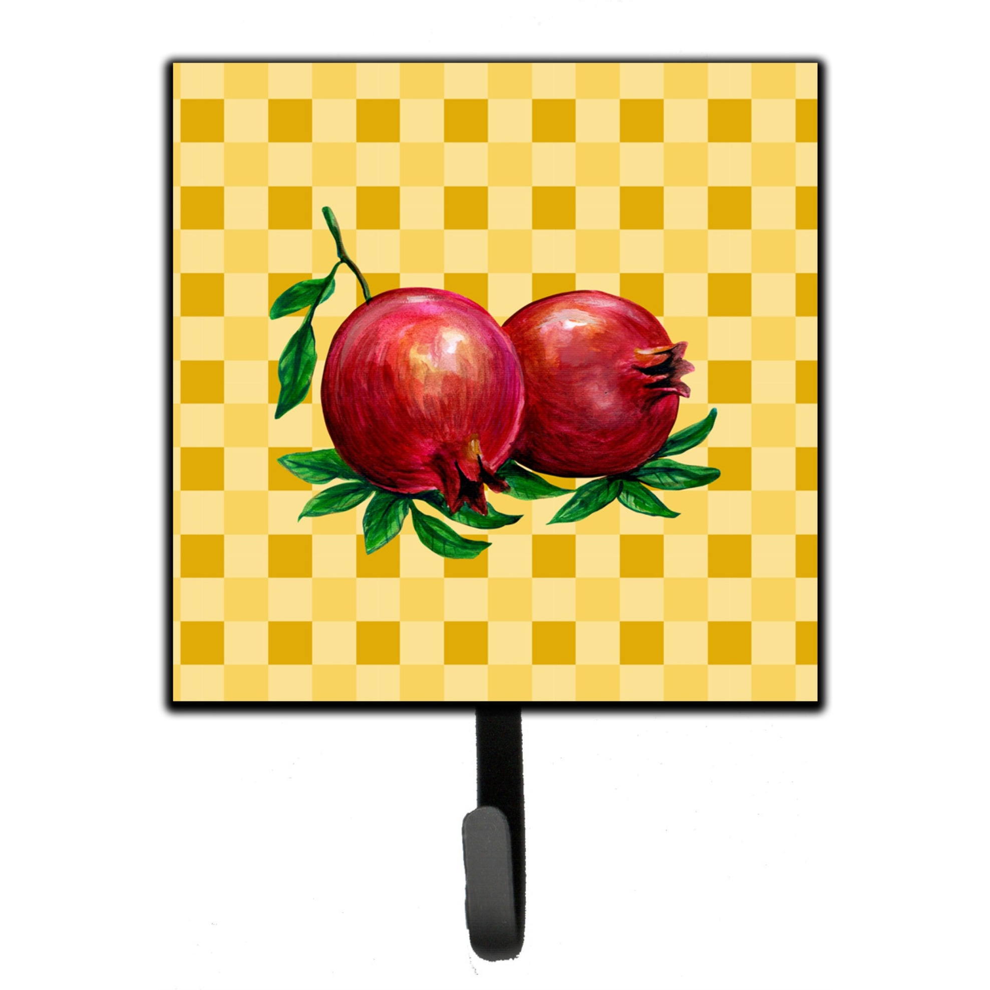 &quotCaroline's Treasures Whole Pomegranates on Basketweave Wall Hook, Small, Multicolor"
