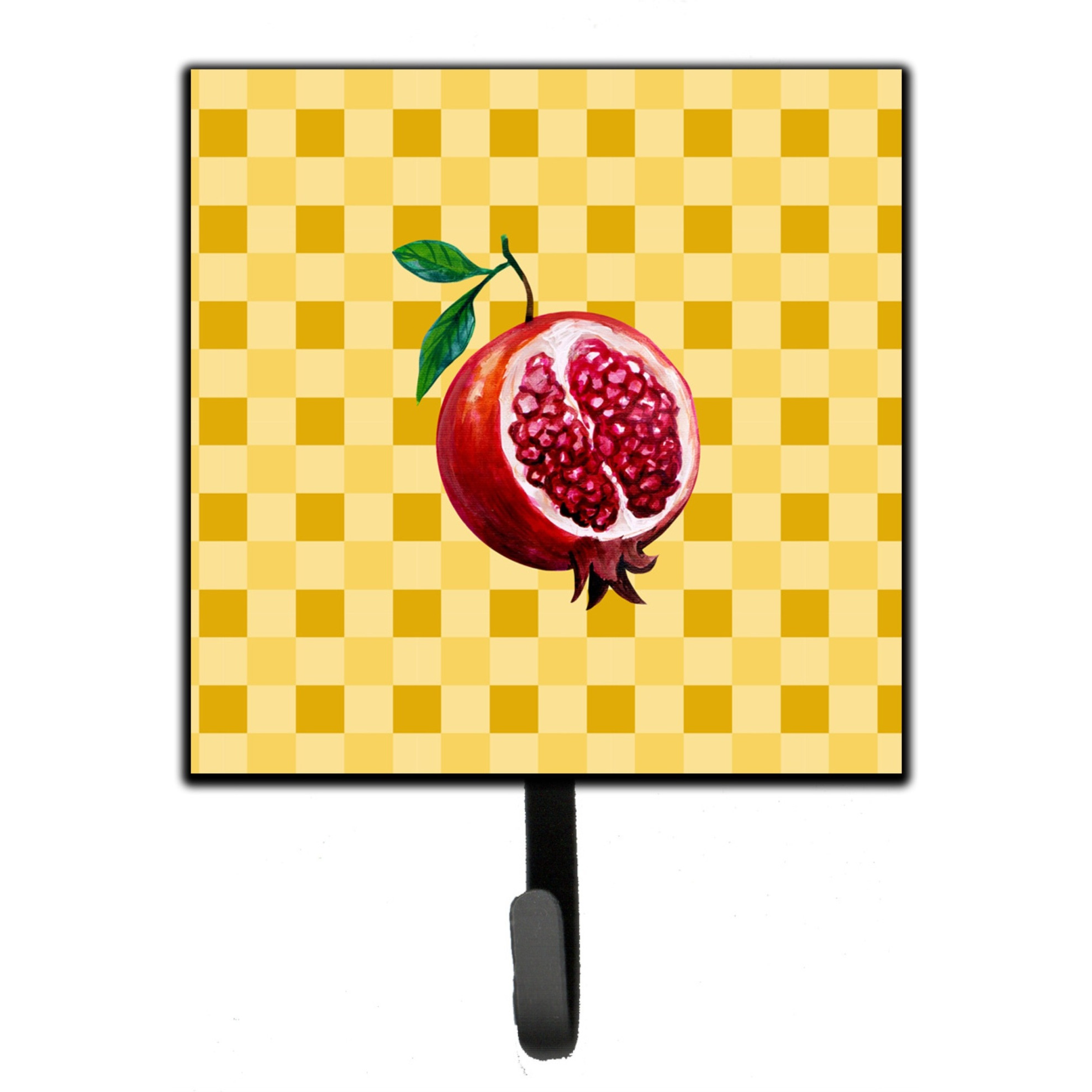 &quotCaroline's Treasures Sliced Pomegranate on Basketweave Wall Hook, Small, Multicolor"