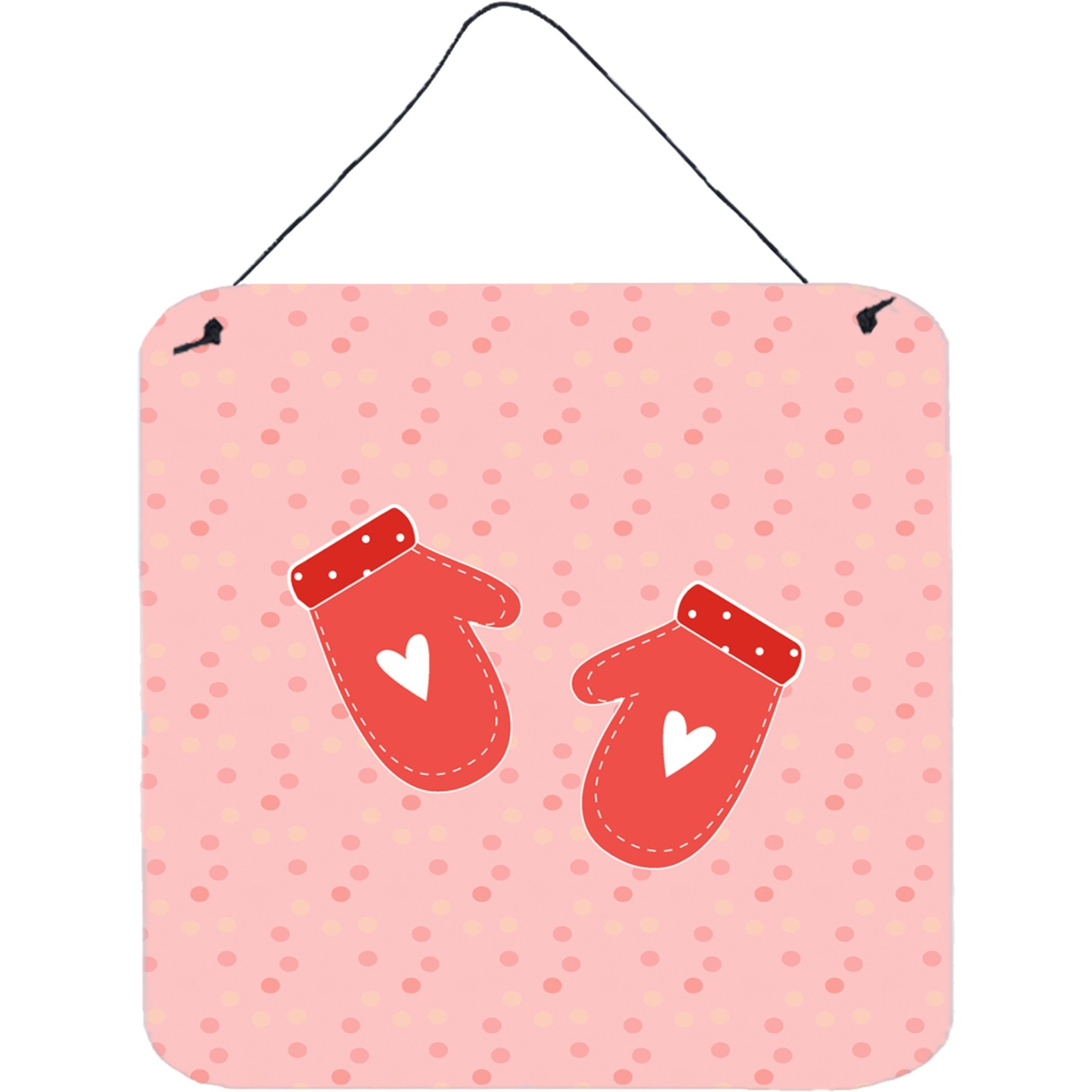 &quotCaroline's Treasures Oven Mitts Pink Metal Print, 6H x 6W, Multicolor"