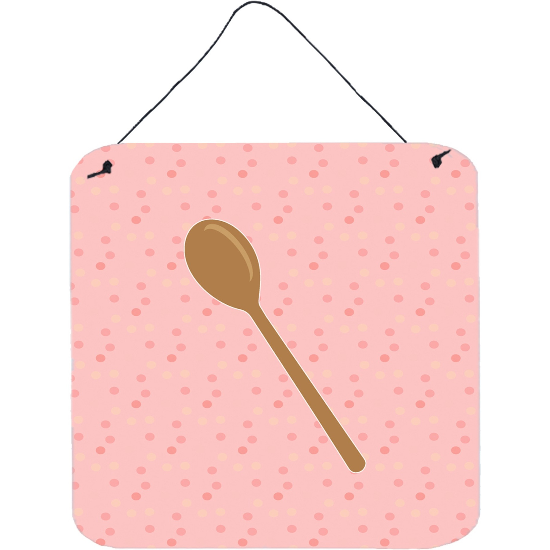 &quotCaroline's Treasures Wooden Spoon Pink Metal Print, 6H x 6W, Multicolor"