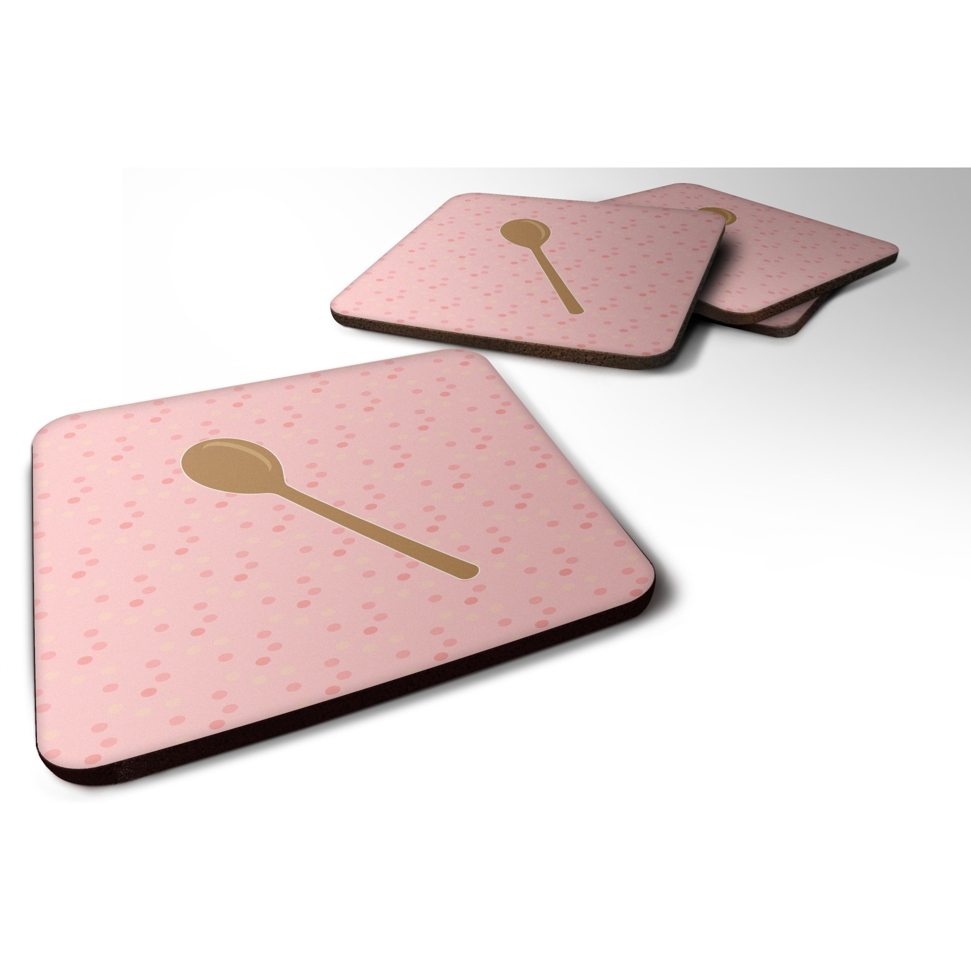 &quotCaroline's Treasures Wooden Spoon Pink Decorative coasters, 3.5, Multicolor"