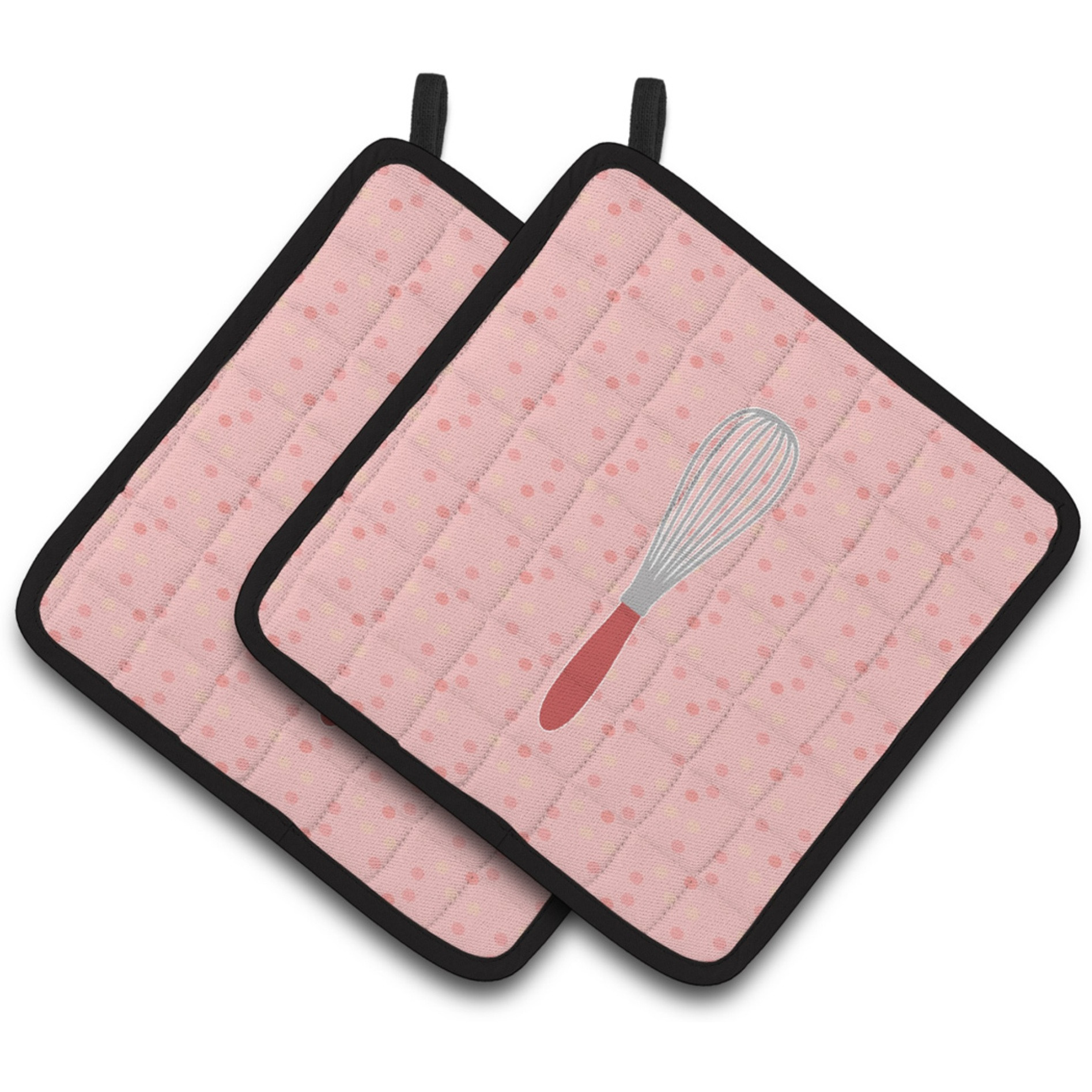 &quotCaroline's Treasures Wisk Pink Decorated pot holder, 7.5HX7.5W, Multicolor"