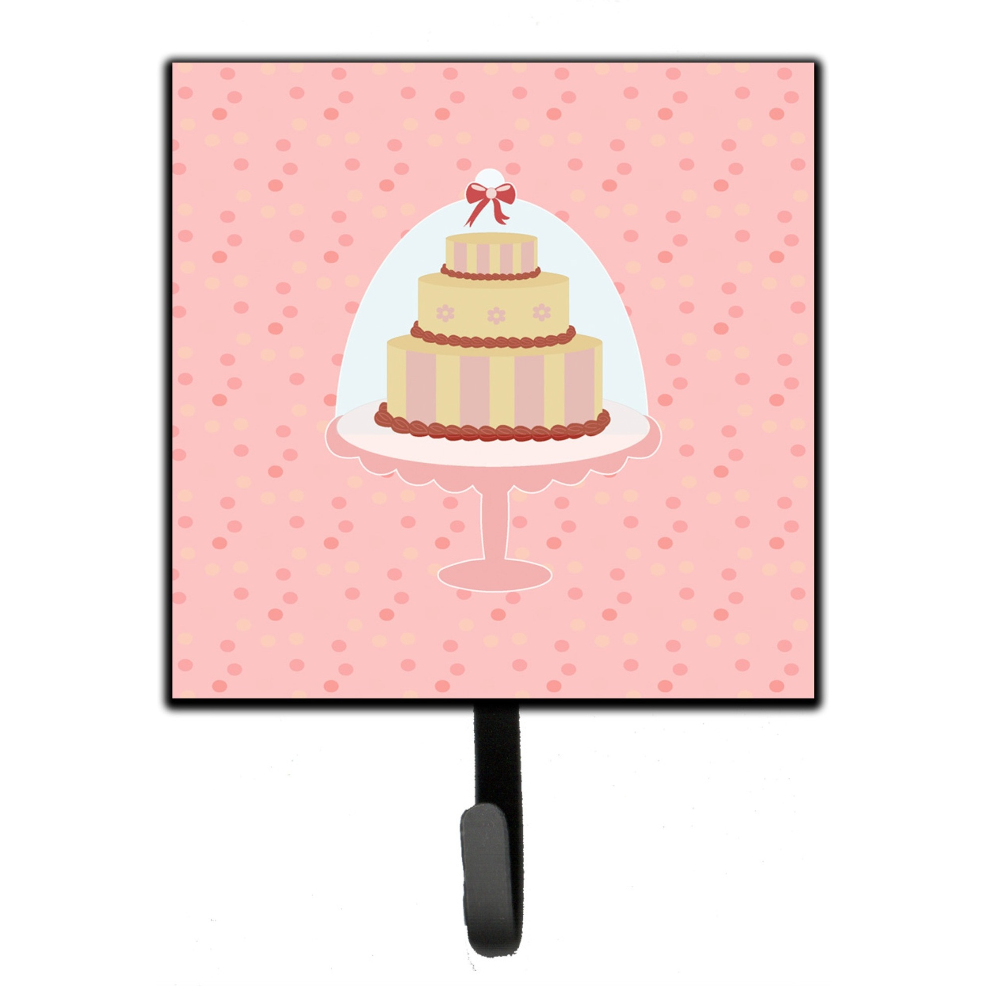 &quotCaroline's Treasures Decorative Cake 3 Tier Pink Wall Hook, Small, Multicolor"