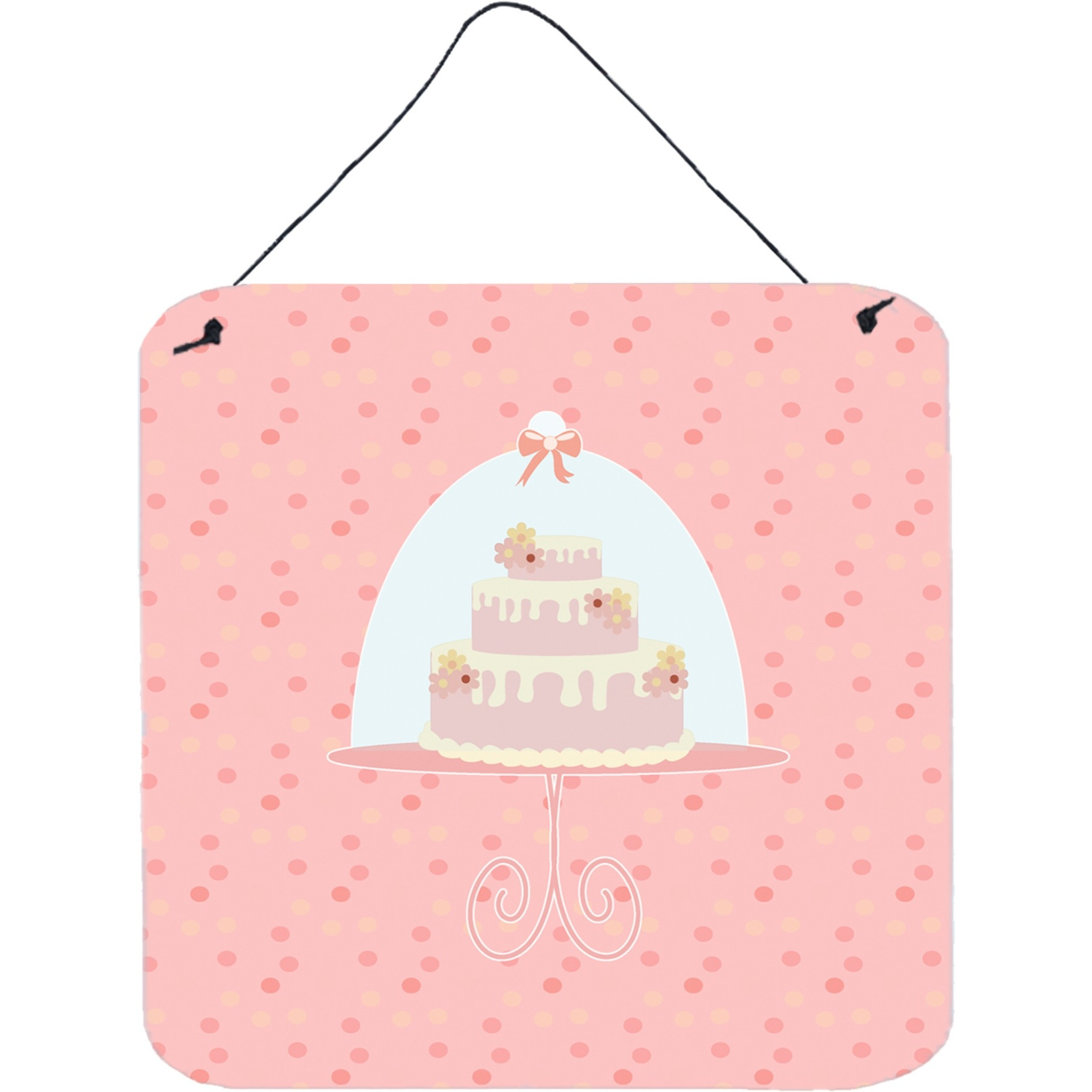 &quotCaroline's Treasures Decorative Cake 3 Tier Pink Metal Print, 6H x 6W, Multicolor"