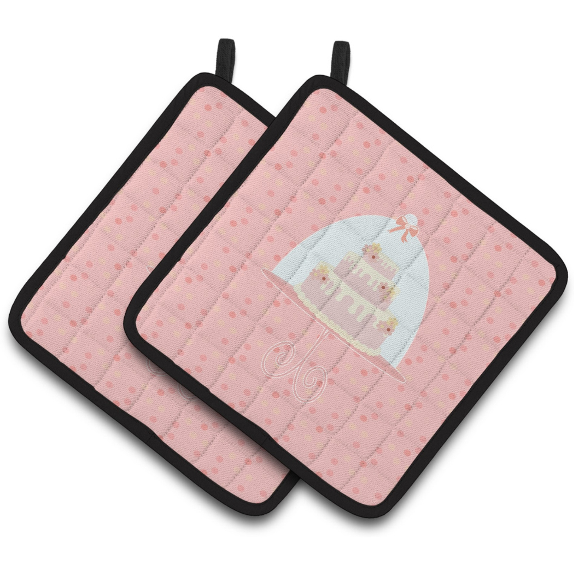 &quotCaroline's Treasures Cake 3 Tier Pink Decorated pot holder, 7.5HX7.5W, Multicolor"