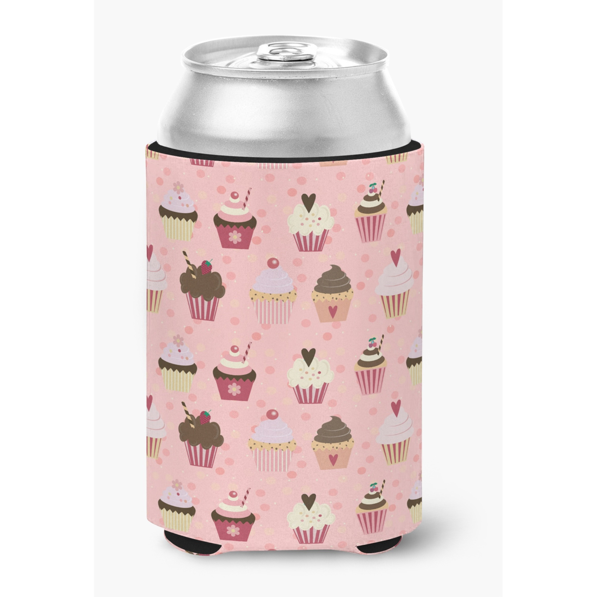 &quotCaroline's Treasures Cupcakes on Pink Decorative Can Hugger, Multicolor"