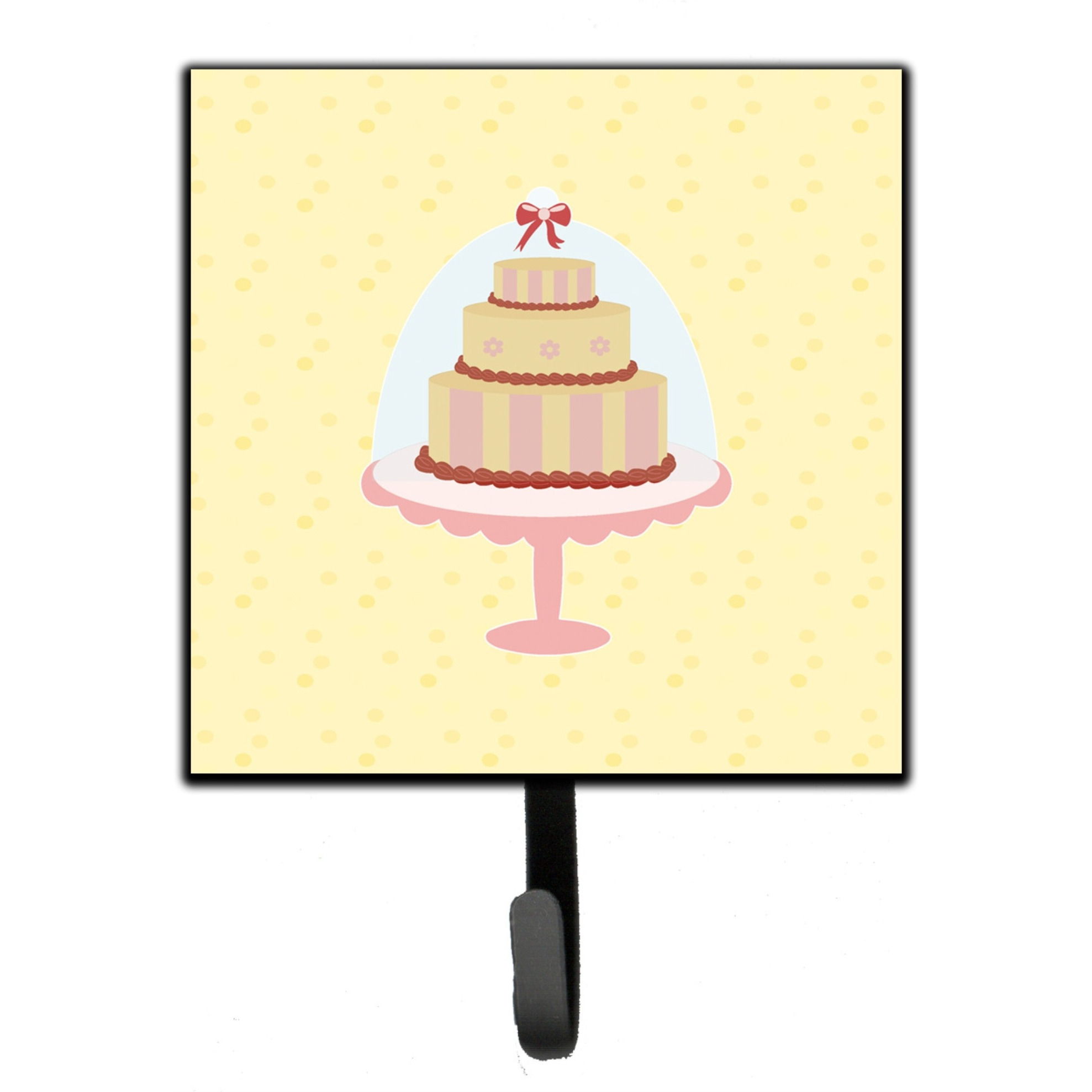 &quotCaroline's Treasures 3 Tier Cake on Yellow Wall Hook, Small, Multicolor"