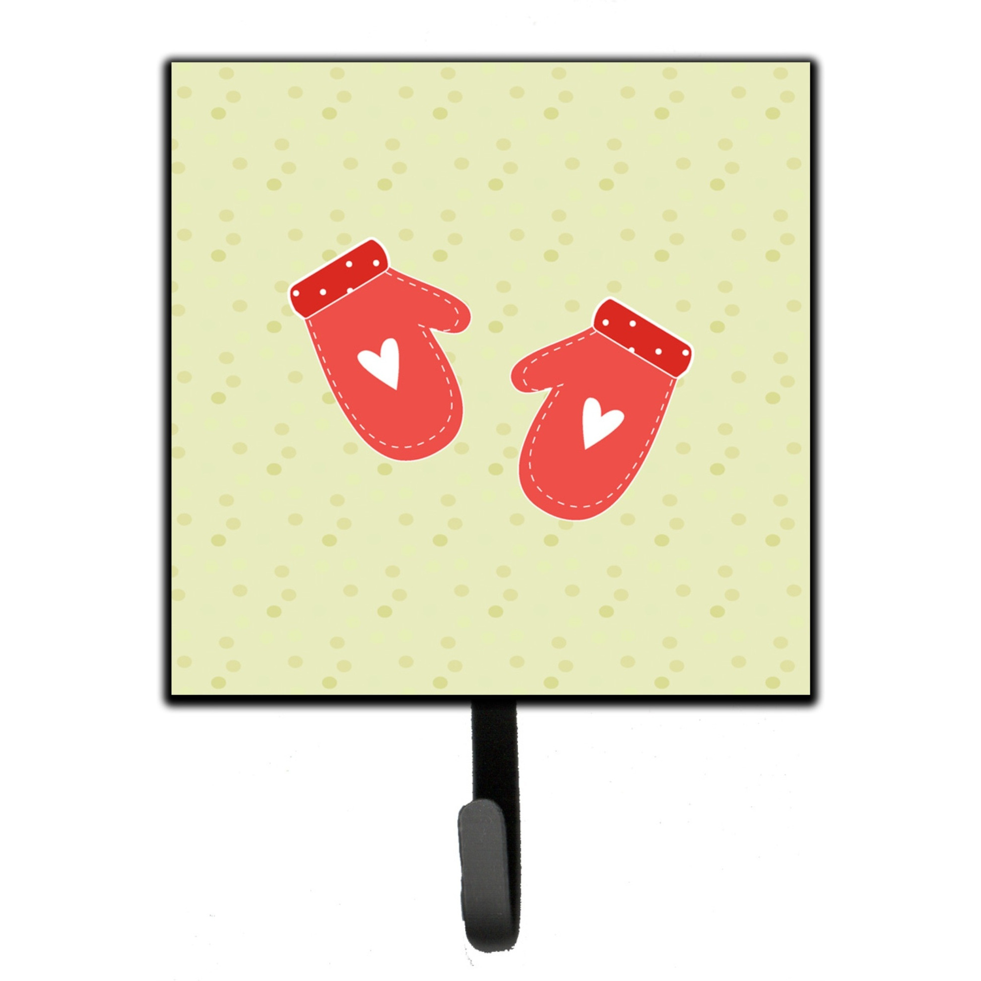 &quotCaroline's Treasures Oven Mitts on Green Wall Hook, Small, Multicolor"
