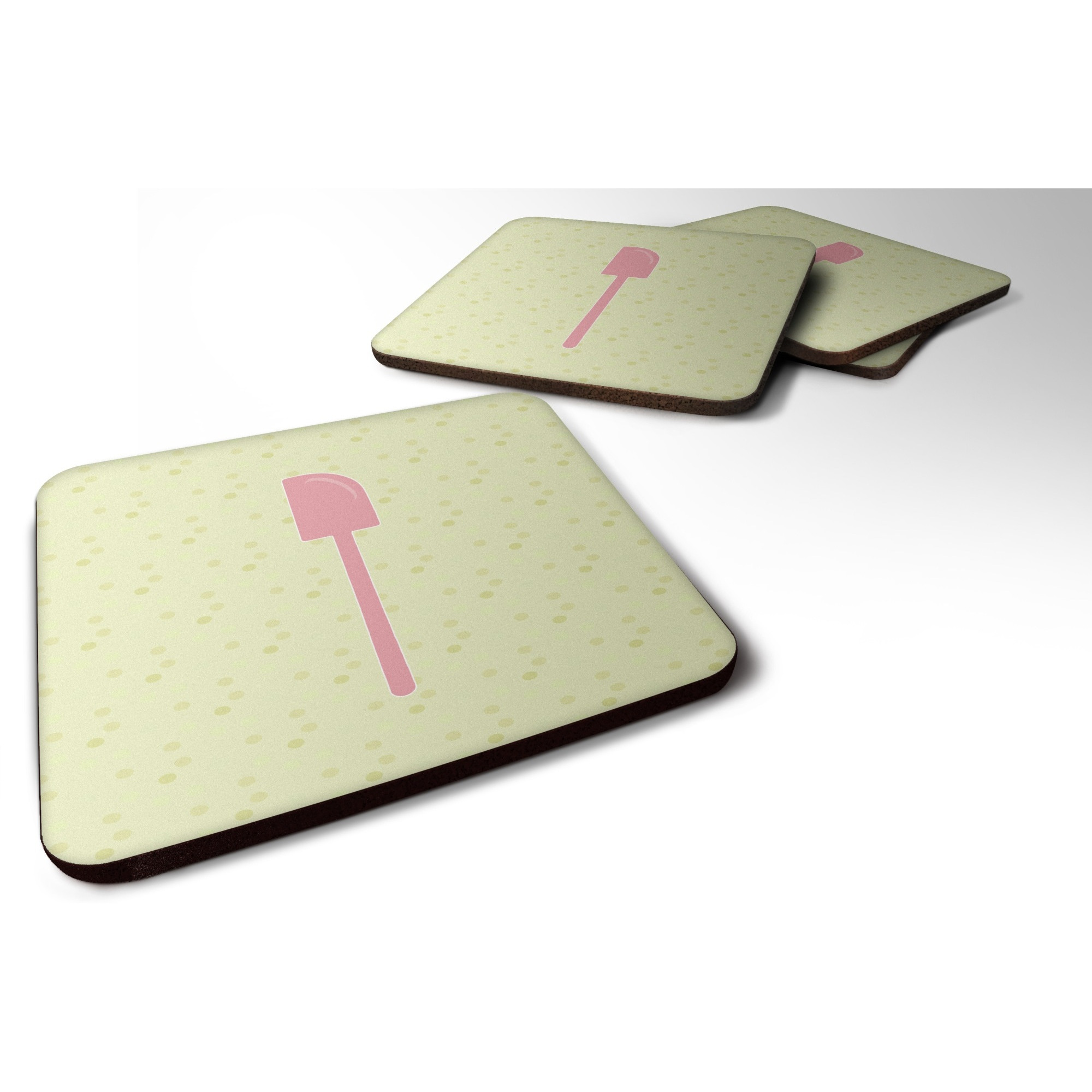 &quotCaroline's Treasures Spatula on Green Decorative coasters, 3.5, Multicolor"