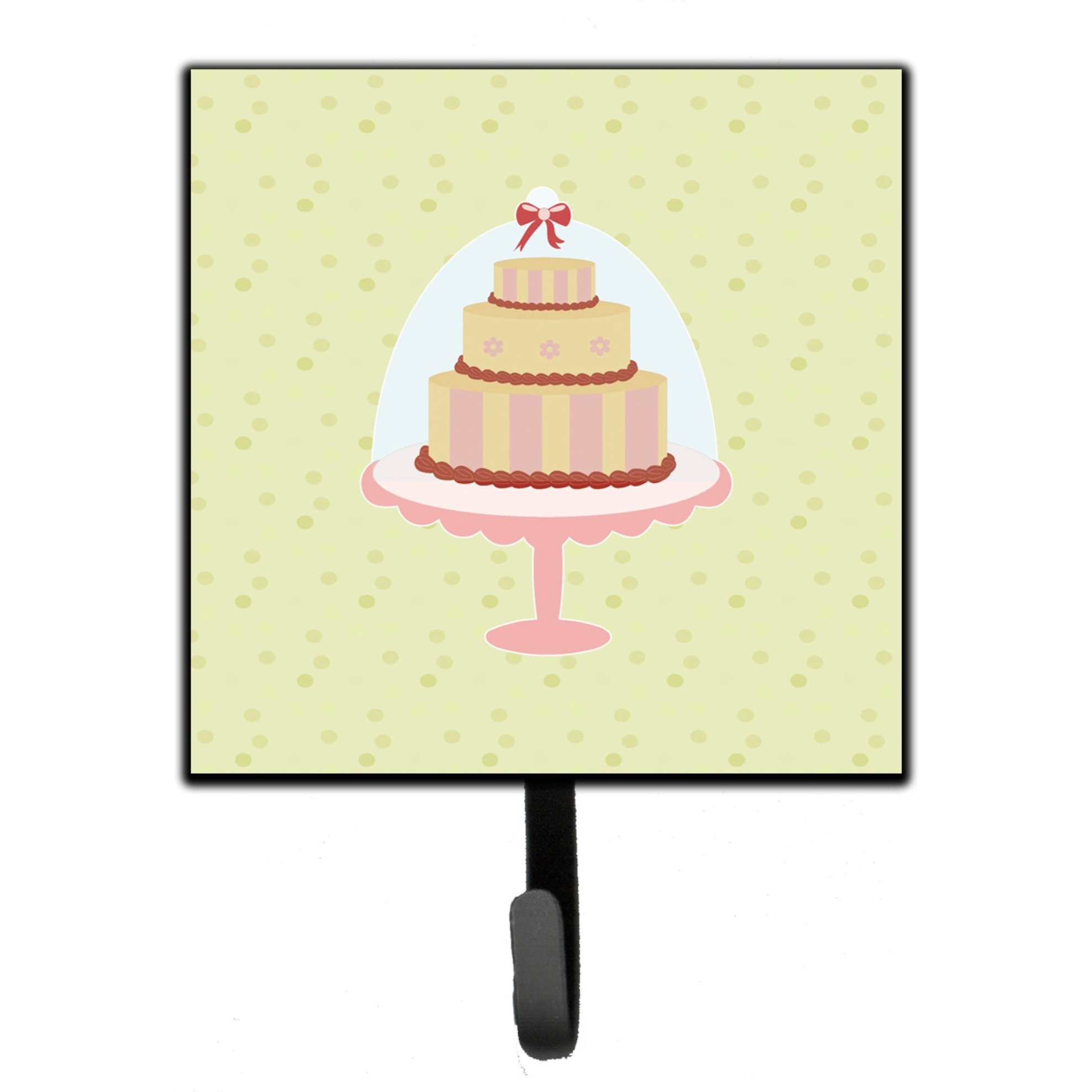 &quotCaroline's Treasures Decorated Cake on Green Wall Hook, Small, Multicolor"