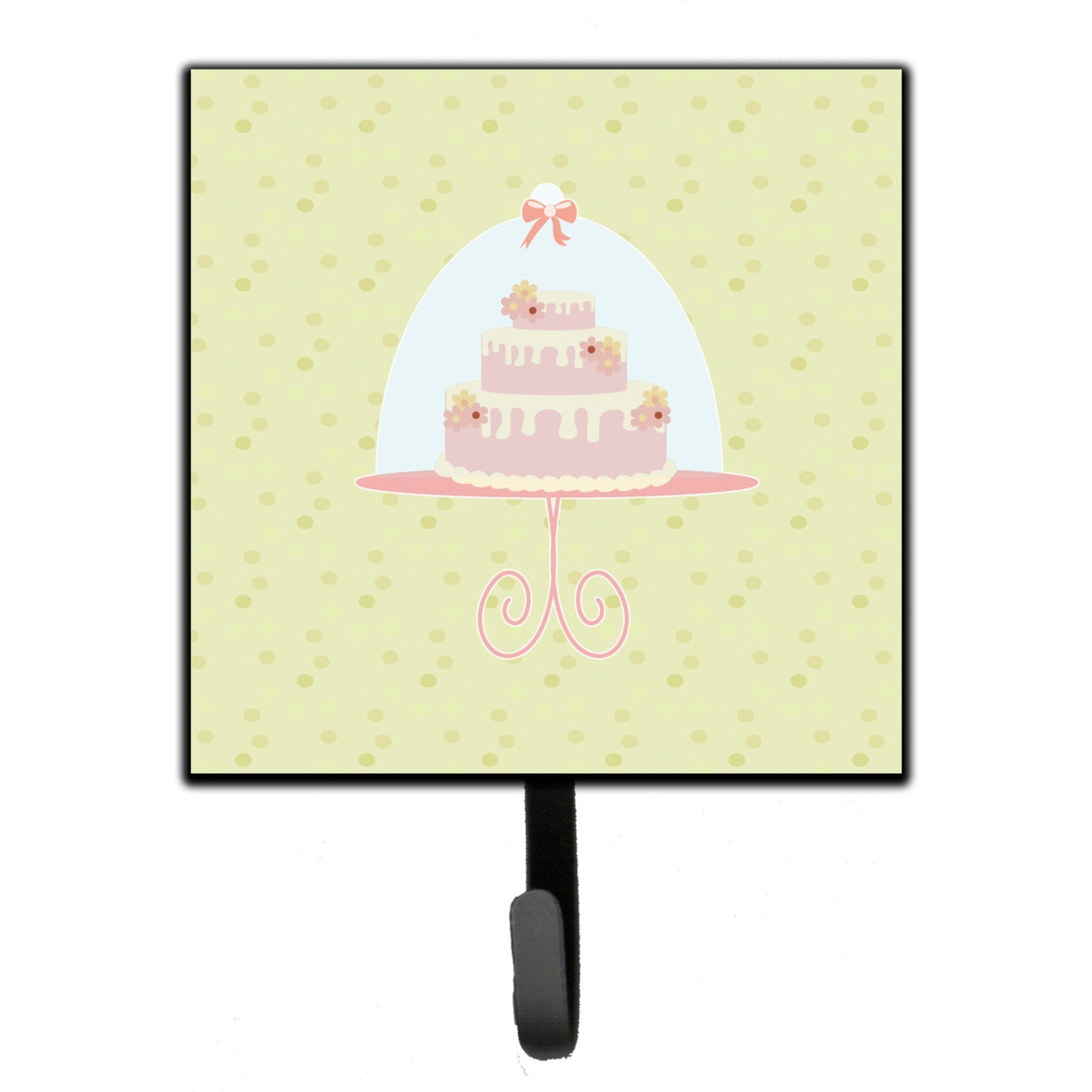 &quotCaroline's Treasures Decorated Cake on Green Wall Hook, Small, Multicolor"