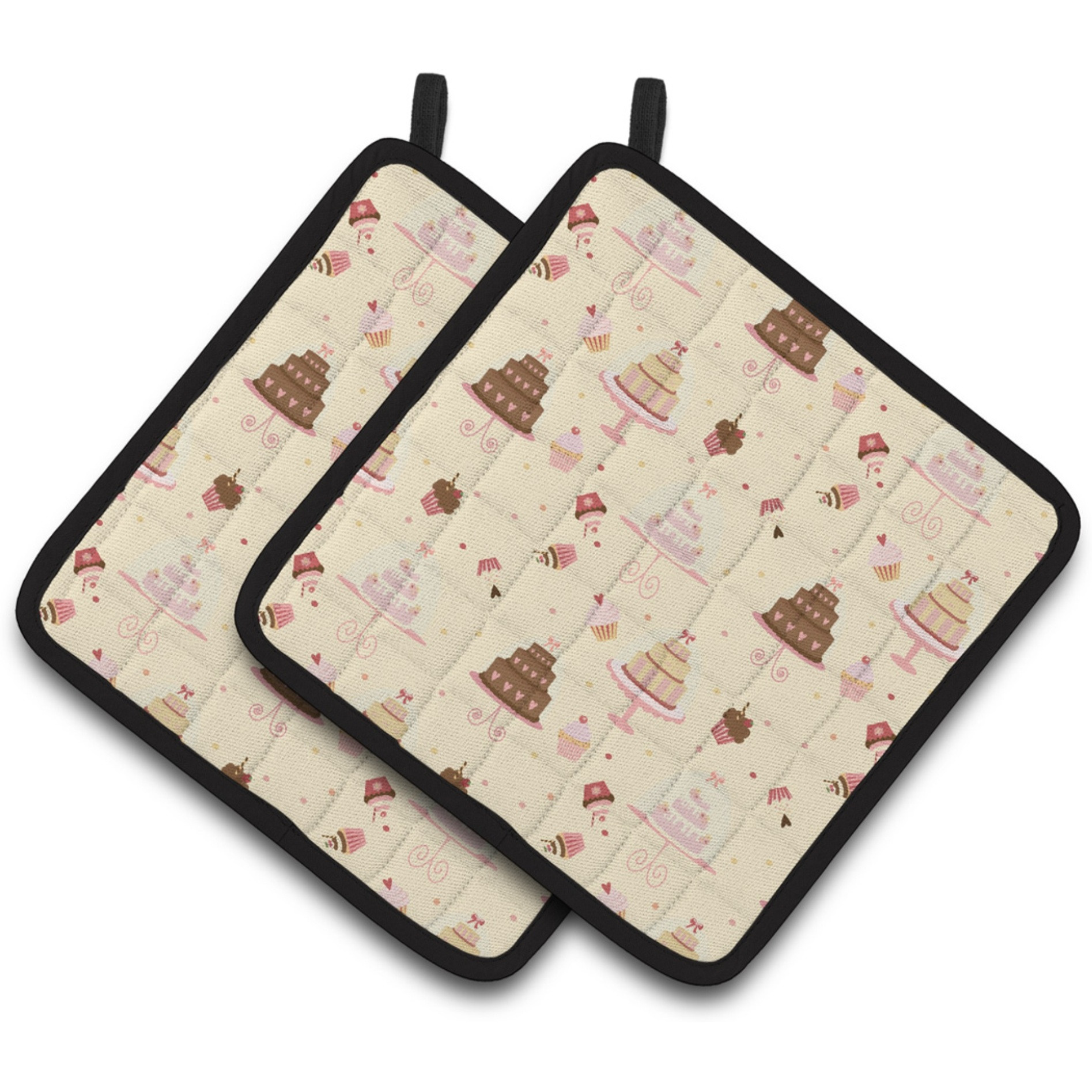&quotCaroline's Treasures Cakes and Cupcakes Decorated pot holder, 7.5HX7.5W, Multicolor"