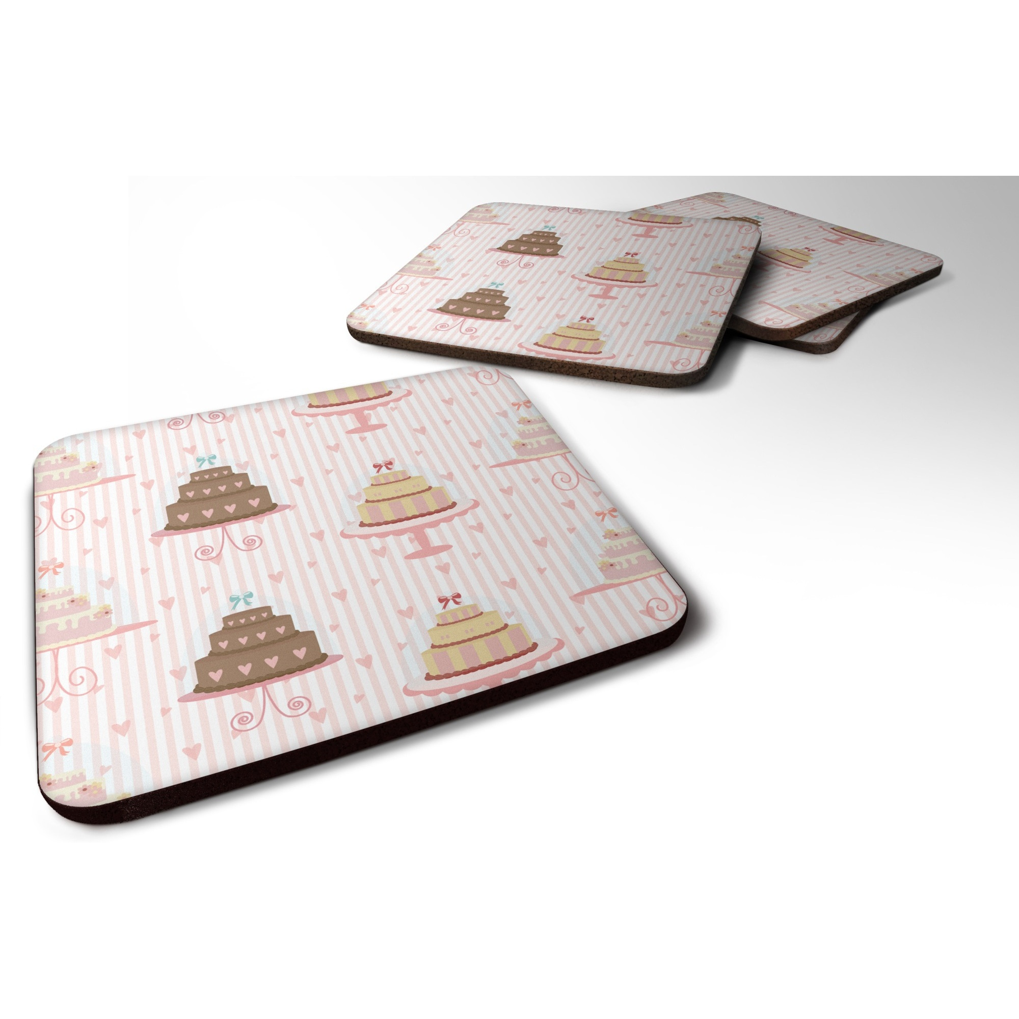 &quotCaroline's Treasures Cakes Decorative coasters, 3.5, Multicolor"