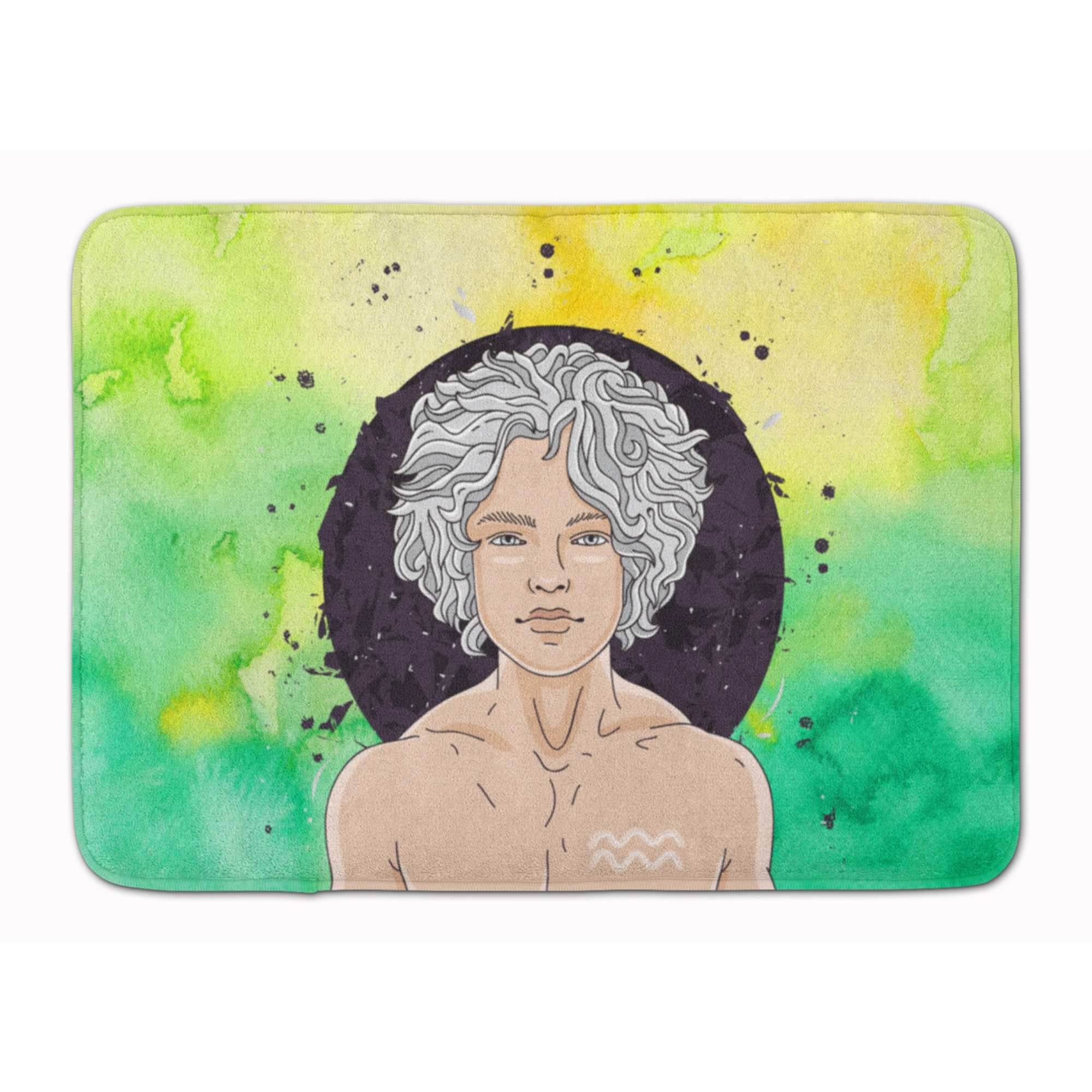 &quotCaroline's Treasures Aquarius Zodiac Sign Floor Mat, 19H x 27W, Multicolor"