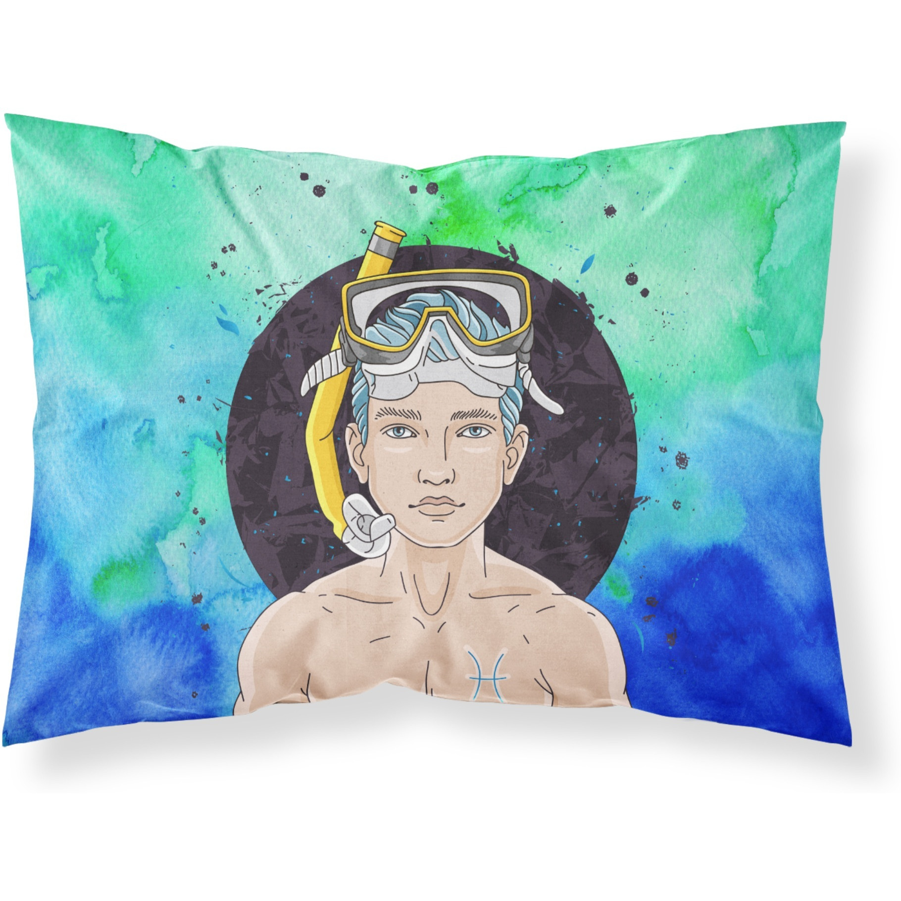 Caroline's Treasures Pisces Zodiac Sign Pillowcase Standard Multicolor